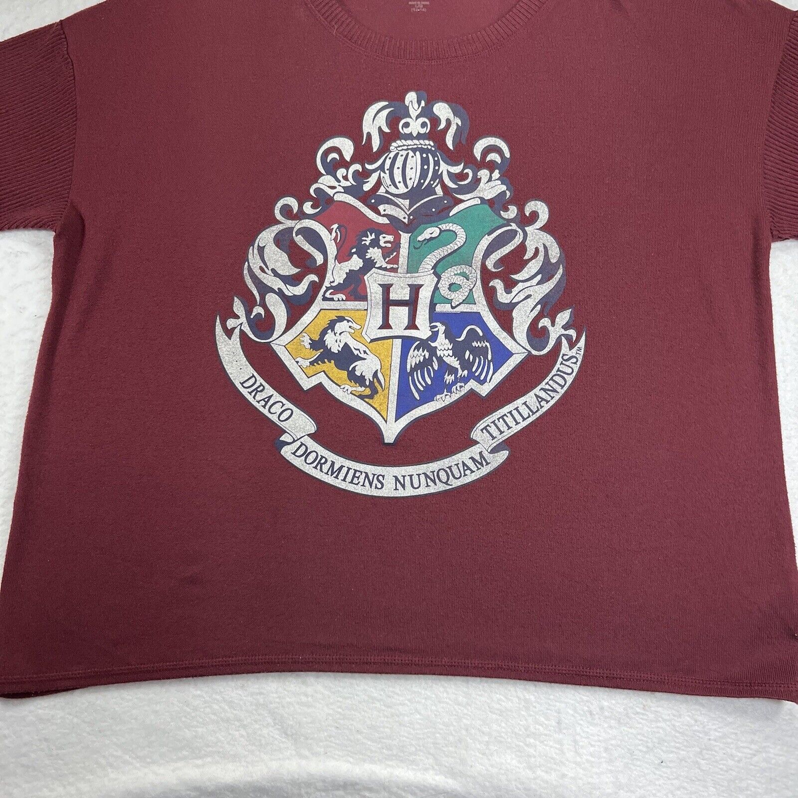 Universal Studios Harry Potter Large Maroon Sweater Hogwarts Houses Design Size L / US 10 / IT 46 - 7 Thumbnail