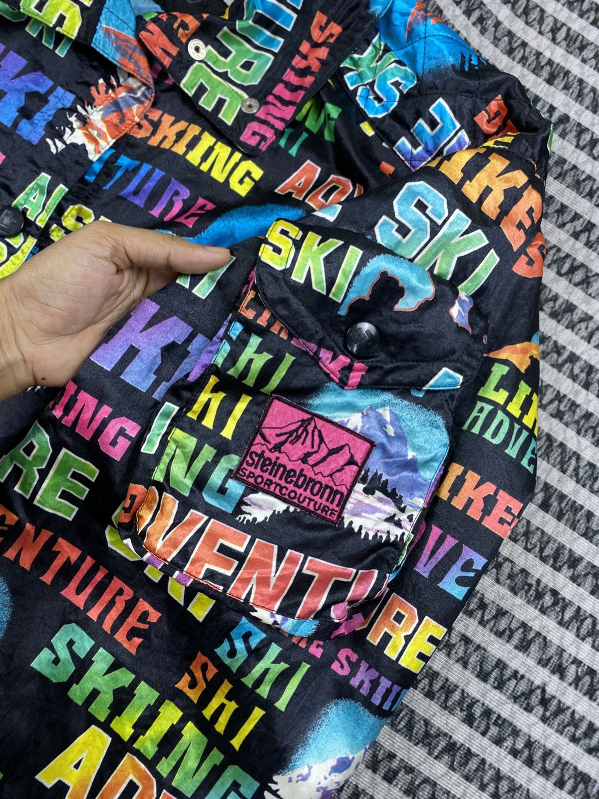 Japanese Brand Vtg Steinebronn Sportcouture X Ski Multicolor Button Jacket Size US L / EU 52-54 / 3 - 7 Thumbnail