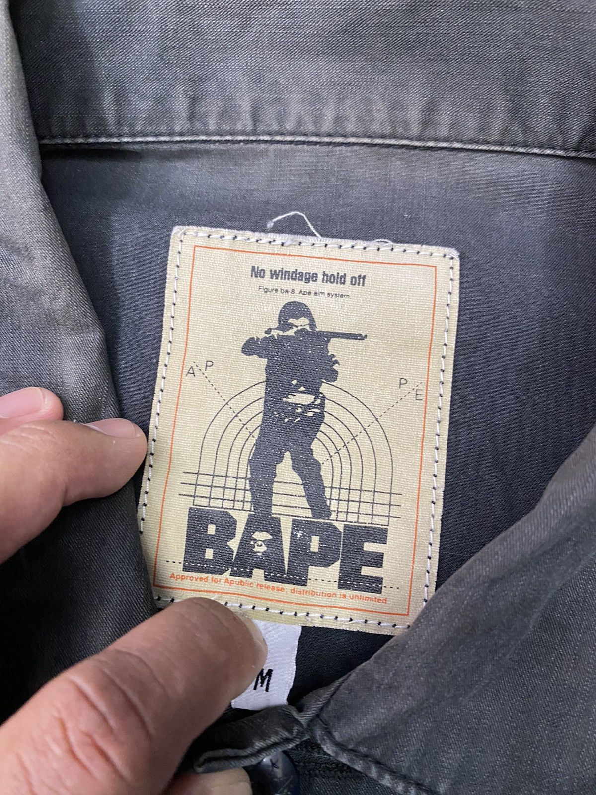 Vintage Bathing Ape Bape sunfaded military design