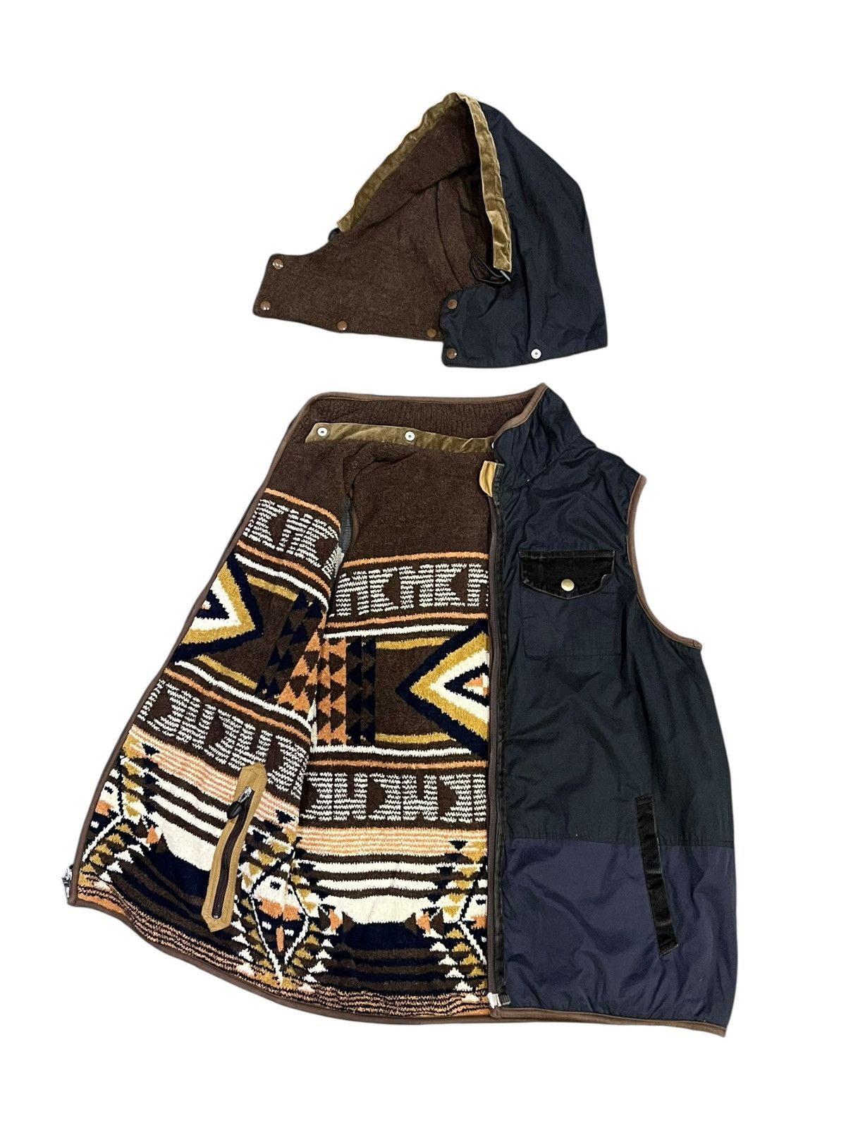 Tribal Streetwear 90’s KRIFF MAYER Reversible Tribal Aztec Outdoor Vest Unisex Size US S / EU 44-46 / 1 - 6 Thumbnail