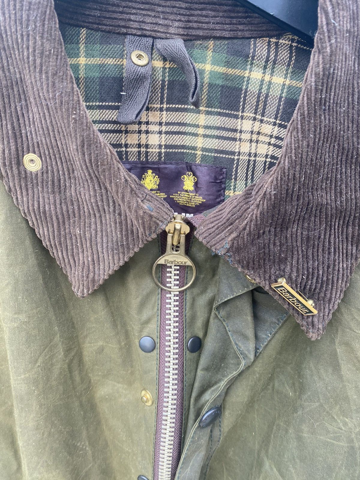 Barbour Barbour Corduroy Collar Oiled Jacket Blouson Coat Men Size US L / EU 52-54 / 3 - 2 Thumbnail