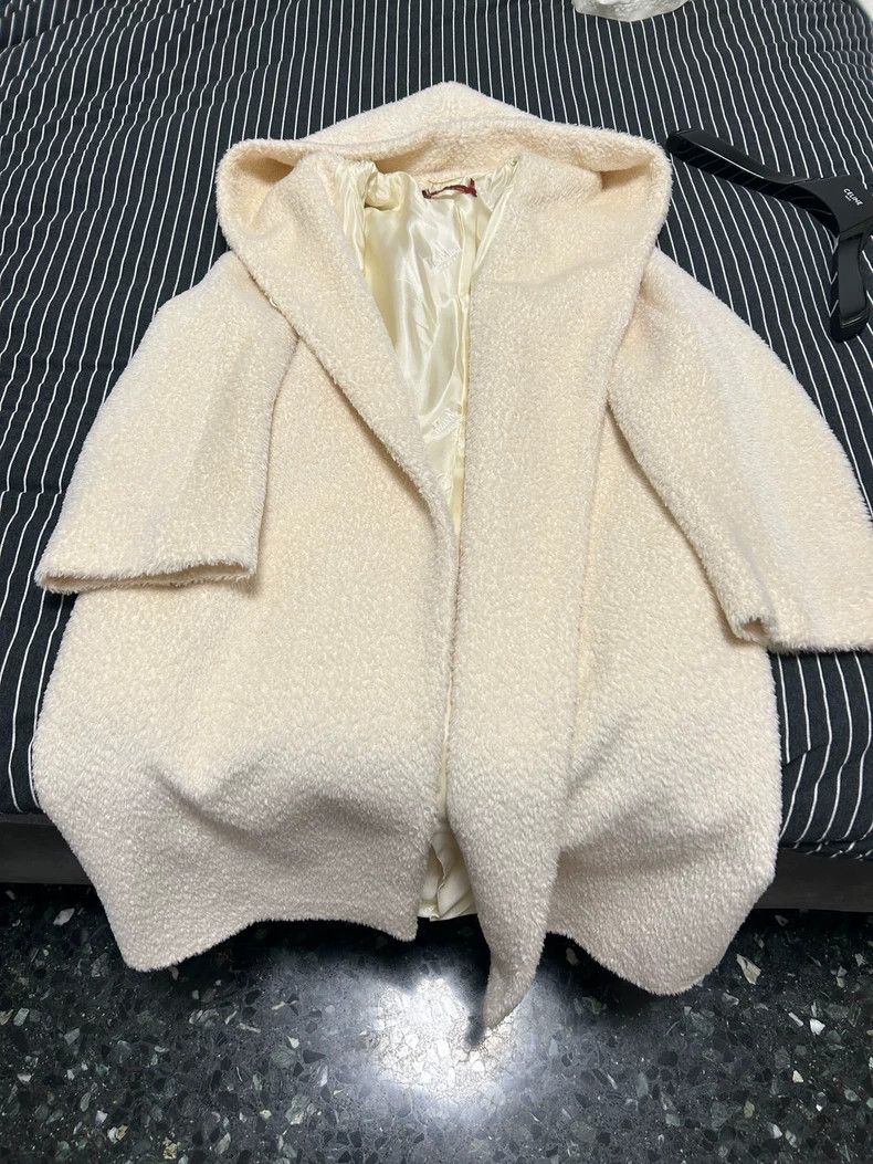 Max Mara Max Mara Alpaca hooded long coat Size L / US 10 / IT 46 - 1 Thumbnail