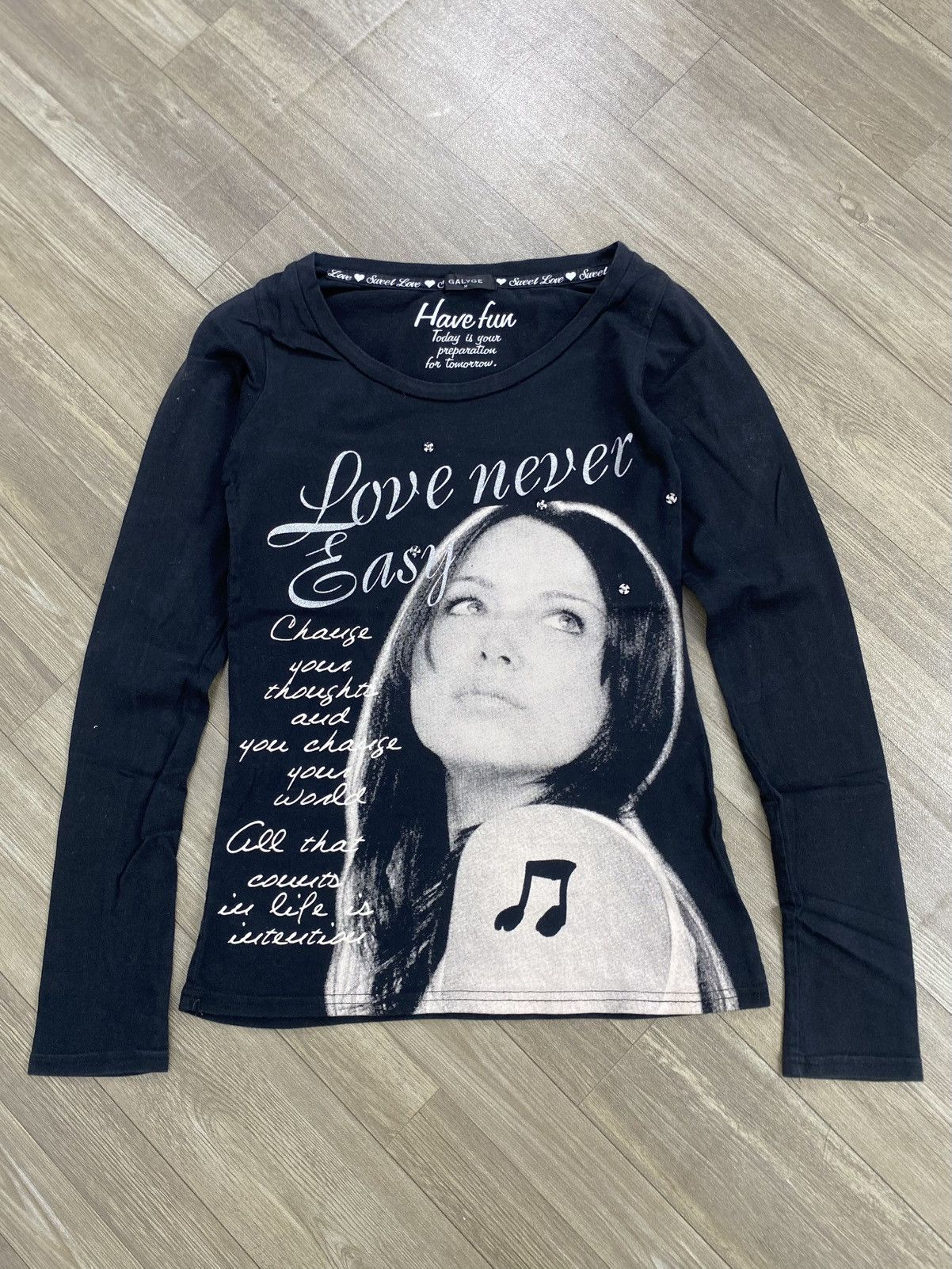 If Six Was Nine 2000s Galyge Y2K Poem Gothic Long Sleeve Tee Ifsixwasnine Size US M / EU 48-50 / 2 - 2 Thumbnail