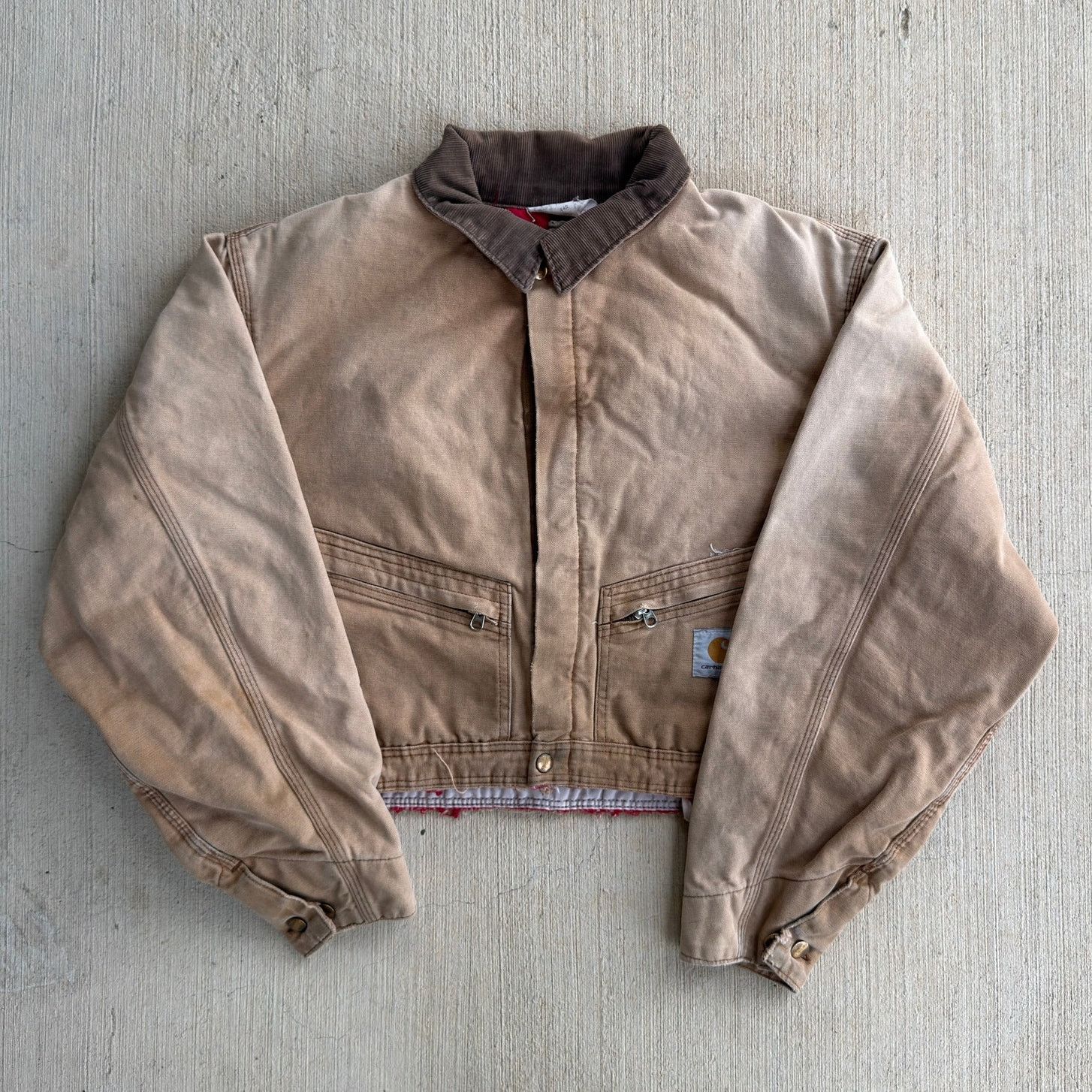 Carhartt × Vintage Carhartt brown cropped Detroit style work wear jacket Size US S / EU 44-46 / 1 - 1 Thumbnail