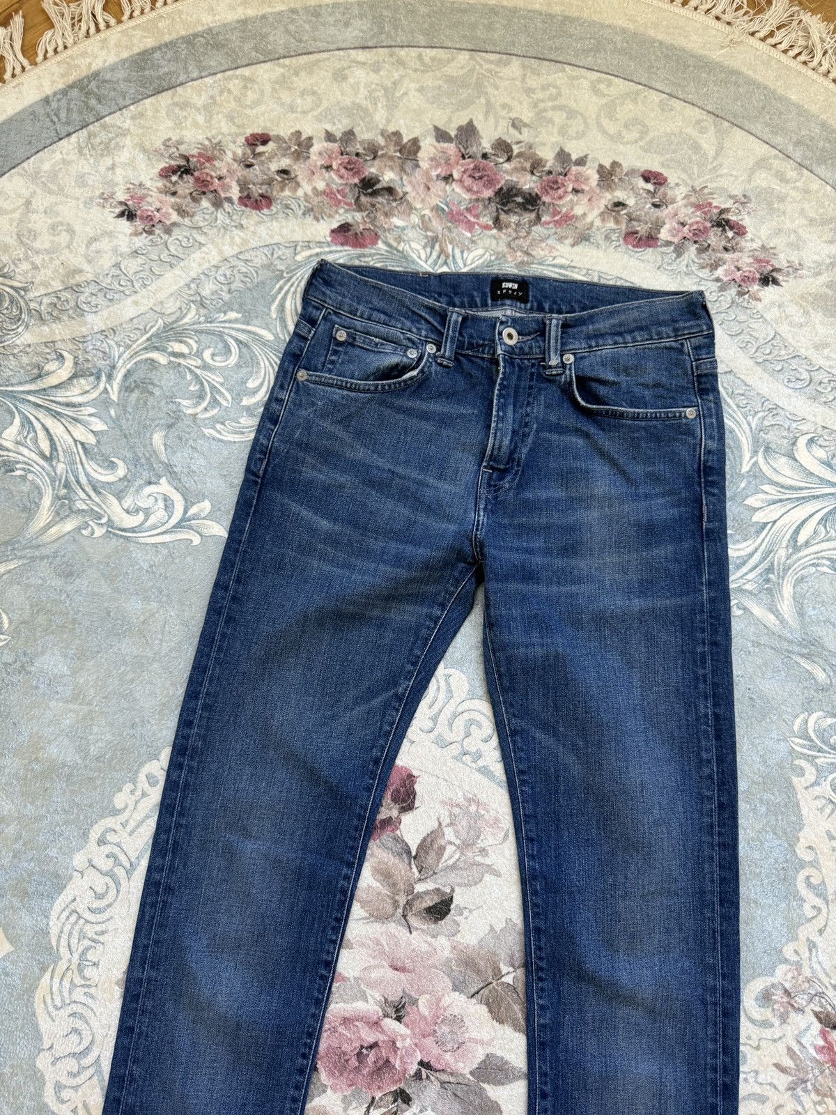 Edwin Edwin blue ED-80 Slim tapered denim jeans pants Size US 29 - 7 Thumbnail