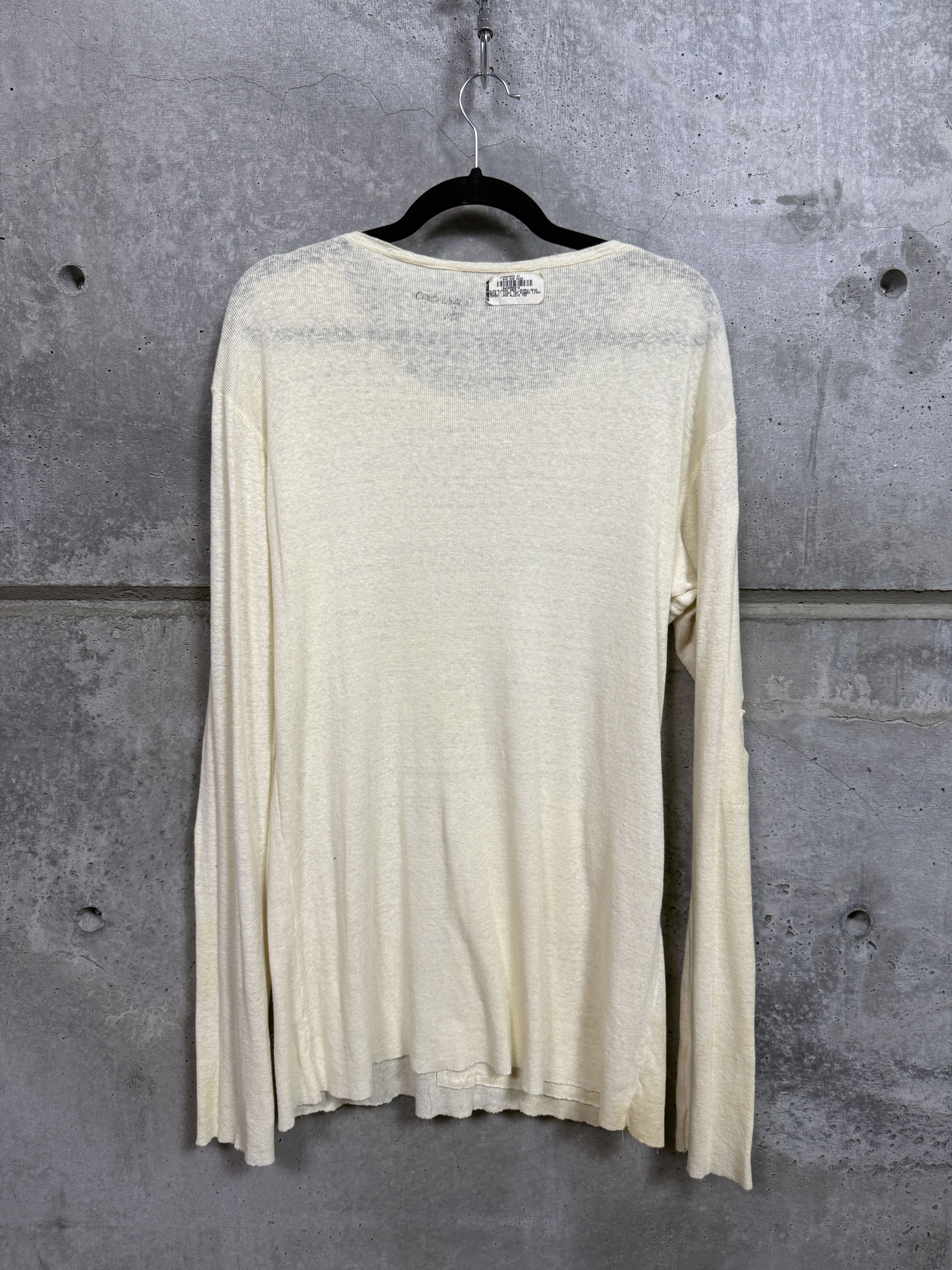 Greg Lauren Greg Lauren Runway SS16 Linen Distressed Long Sleeve Tee Size US L / EU 52-54 / 3 - 2 Thumbnail