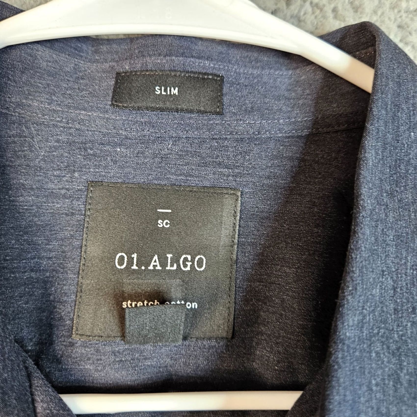 Vintage SC 01.ALGO Button-Up Shirt Mens Regular Cotton Stretch Long Sleeve Gray M Size US M / EU 48-50 / 2 - 7 Thumbnail