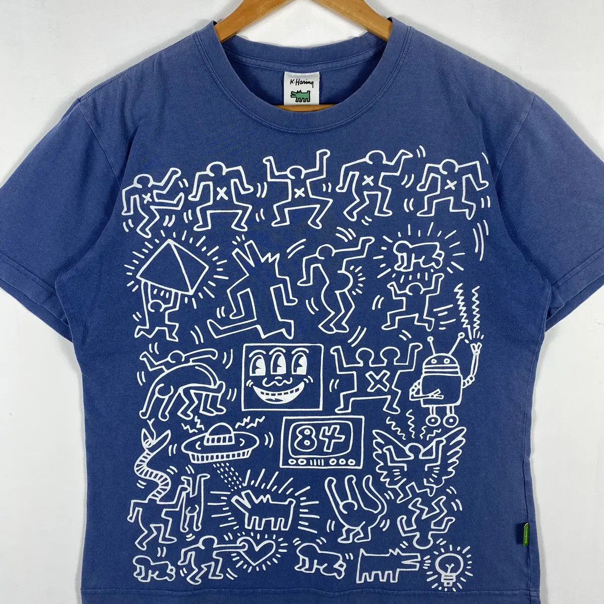 Keith Haring × Vintage Vintage 00's KEITH HARING All Logo Graphic Faded Tee Size US M / EU 48-50 / 2 - 3 Thumbnail