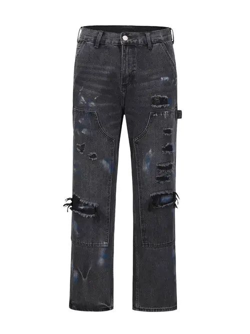Jean damaged ripped paint jeans Size US 32 / EU 48 - 7 Thumbnail