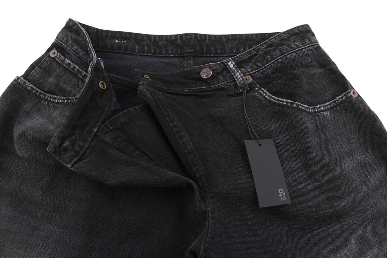 R13 NICO WRAP 27 Essex Black Asym 88271 Size 27" / US 4 / IT 40 - 6 Thumbnail