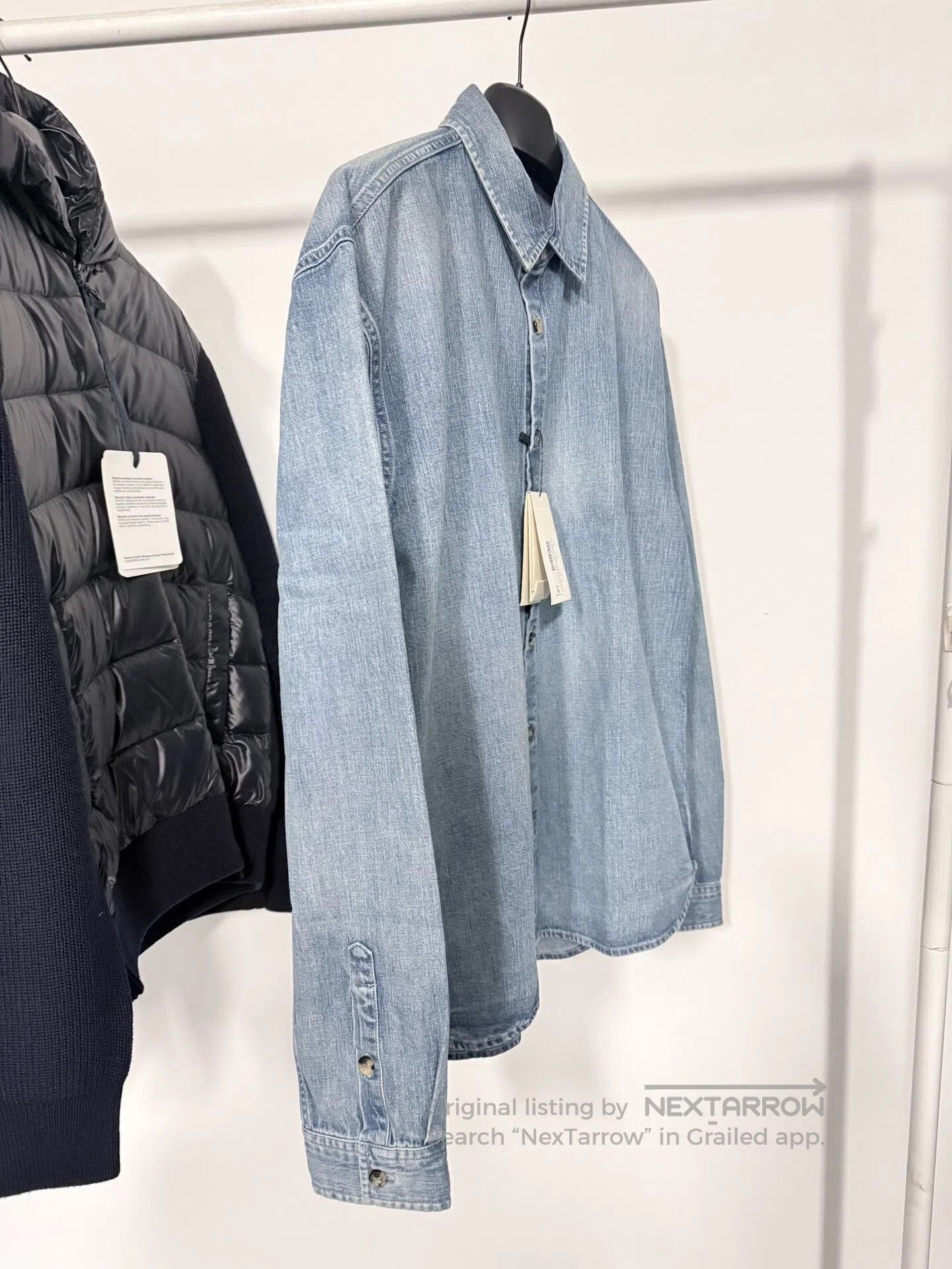 Saint Laurent Paris Saint Laurent SS25 Pointed Collar Denim Shirt. Size US L / EU 52-54 / 3 - 4 Thumbnail