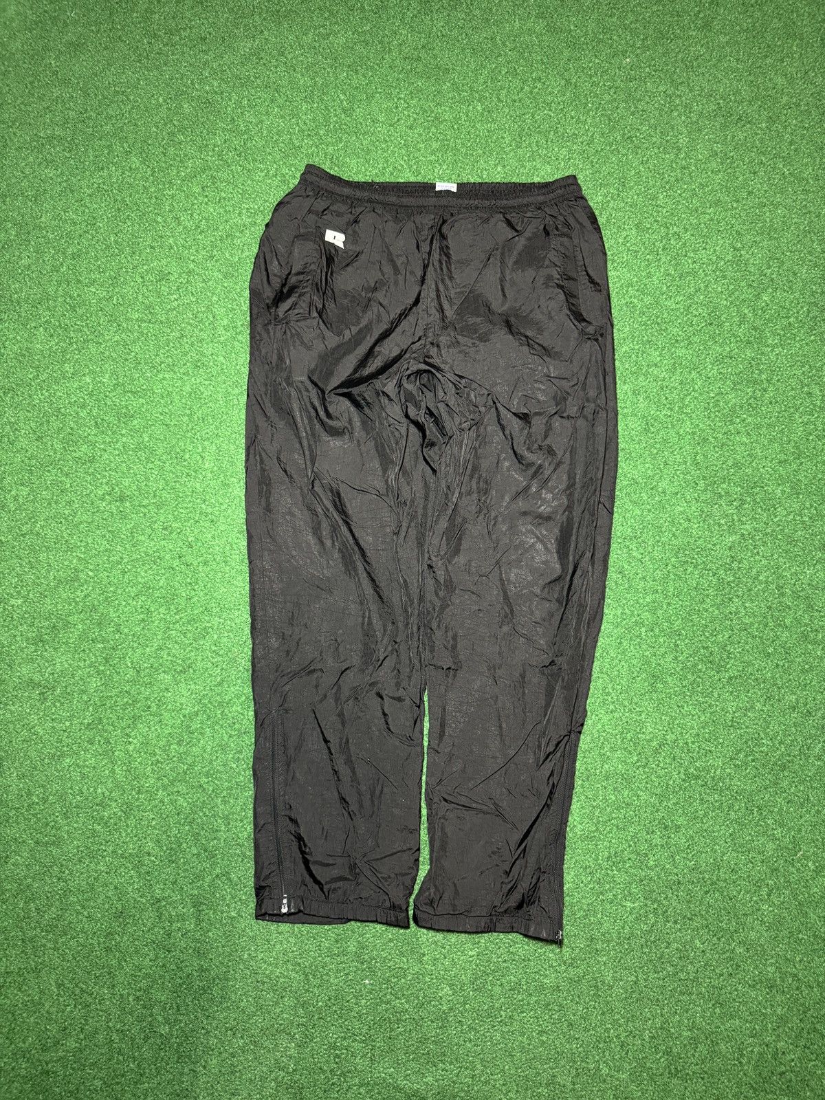 Russell Athletic Vintage 90s Russell Athletic Baggy Black Swishy Lrg Pants Size US 34 / EU 50 - 1 Thumbnail