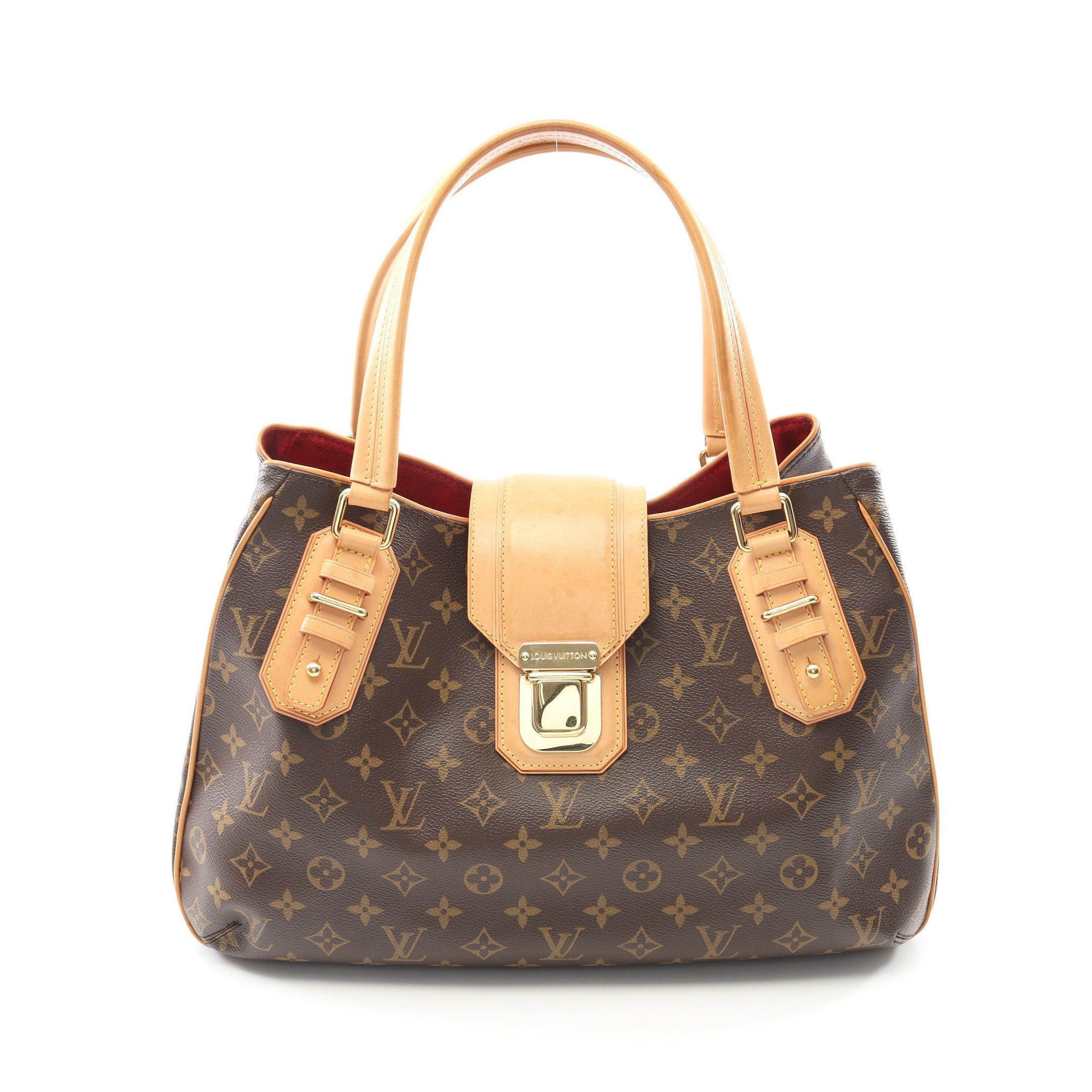 Louis Vuitton Louis Vuitton Greet Monogram Handbag Leather Brown Size ONE SIZE - 1 Thumbnail