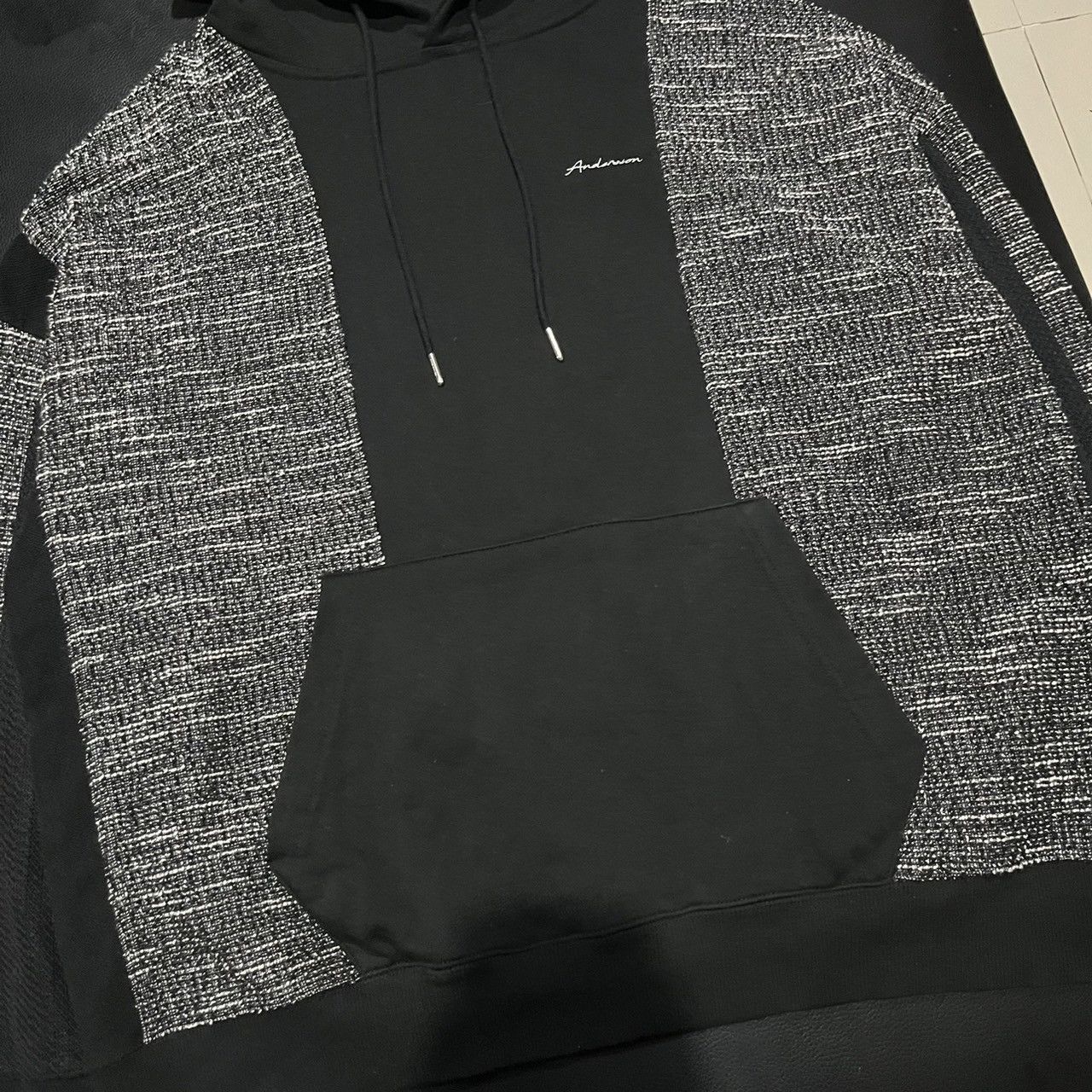 Andersson Bell Andersson Bell Black Fabric Contrast Hoodie Size US M / EU 48-50 / 2 - 7 Thumbnail
