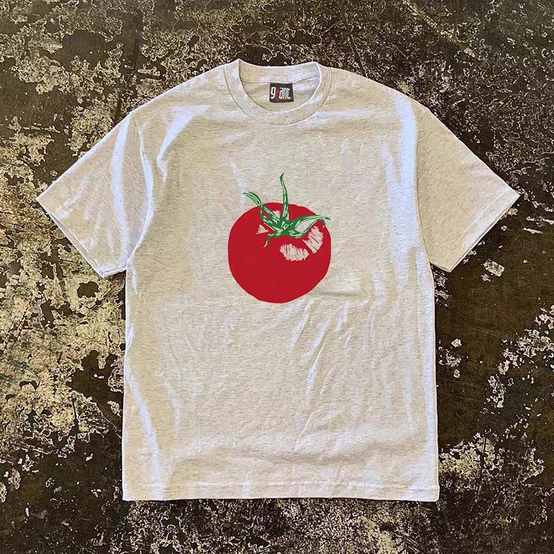 Japanese Brand × Vintage Tomato pattern loose washed vintage cotton t-shirt Size US M / EU 48-50 / 2 - 1 Thumbnail
