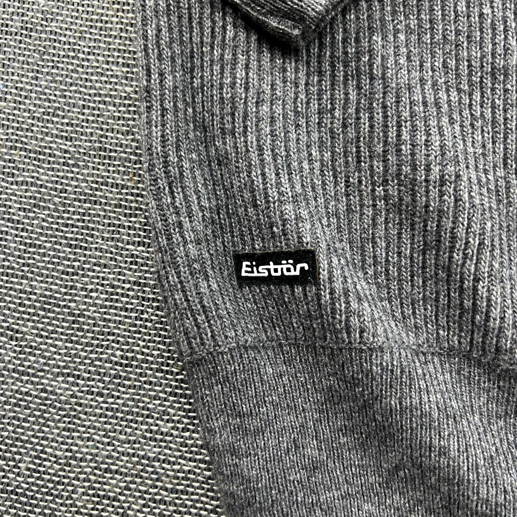 Vintage Eisbar Sweater Mens Size 50 Gray Full Zip Wool Cashmere Viscose Knit Pullover Long Sleeve Turtleneck Regular Fit Mens Size US L / EU 52-54 / 3 - 2 Thumbnail
