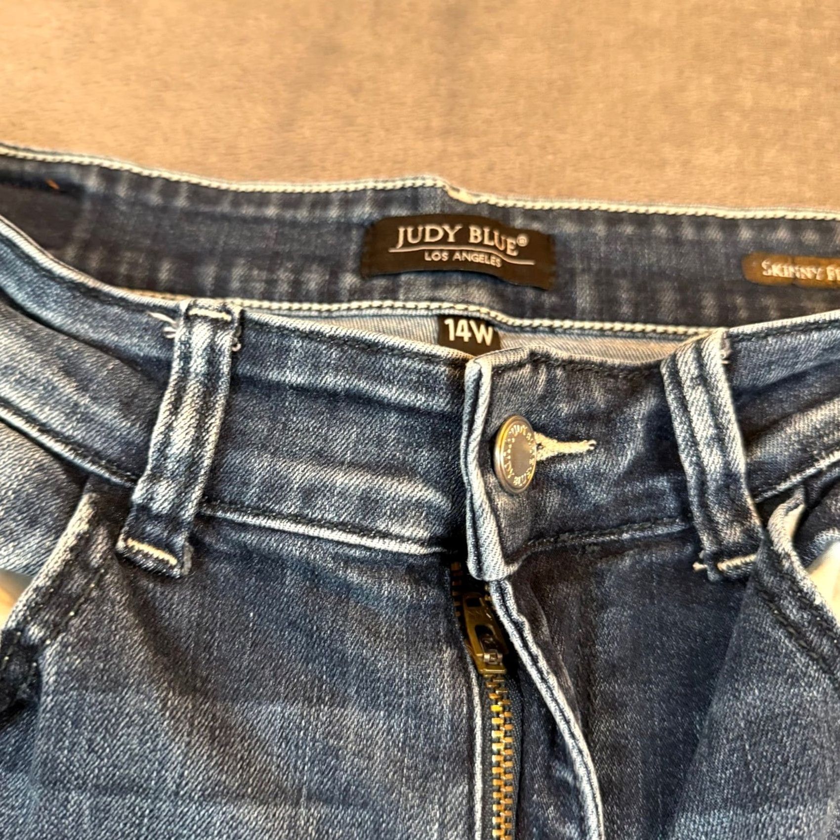 Vintage Judy Blue Jeans Skinny Womens 14W High Rise Stretch Denim JB82419DK-PL Size 36" / US 14 / IT 50 - 5 Thumbnail