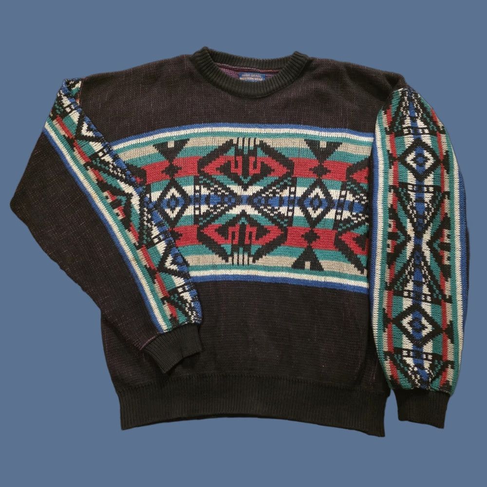 Pendleton Vtg Pendleton High Grade Western Wear Aztec Knit Sweater Mens Medium Oversized Size US M / EU 48-50 / 2 - 1 Thumbnail