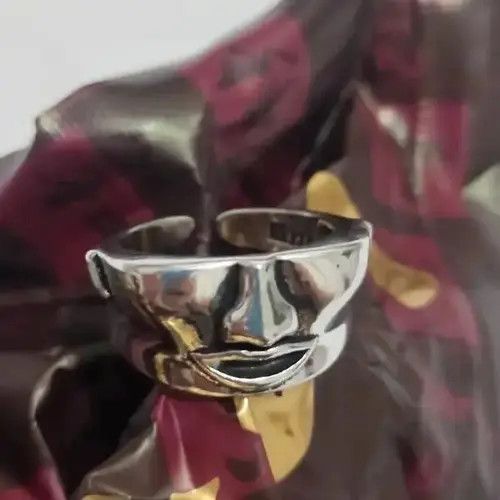 Jewelry Half Face Adjustable Ring Size ONE SIZE - 2 Thumbnail