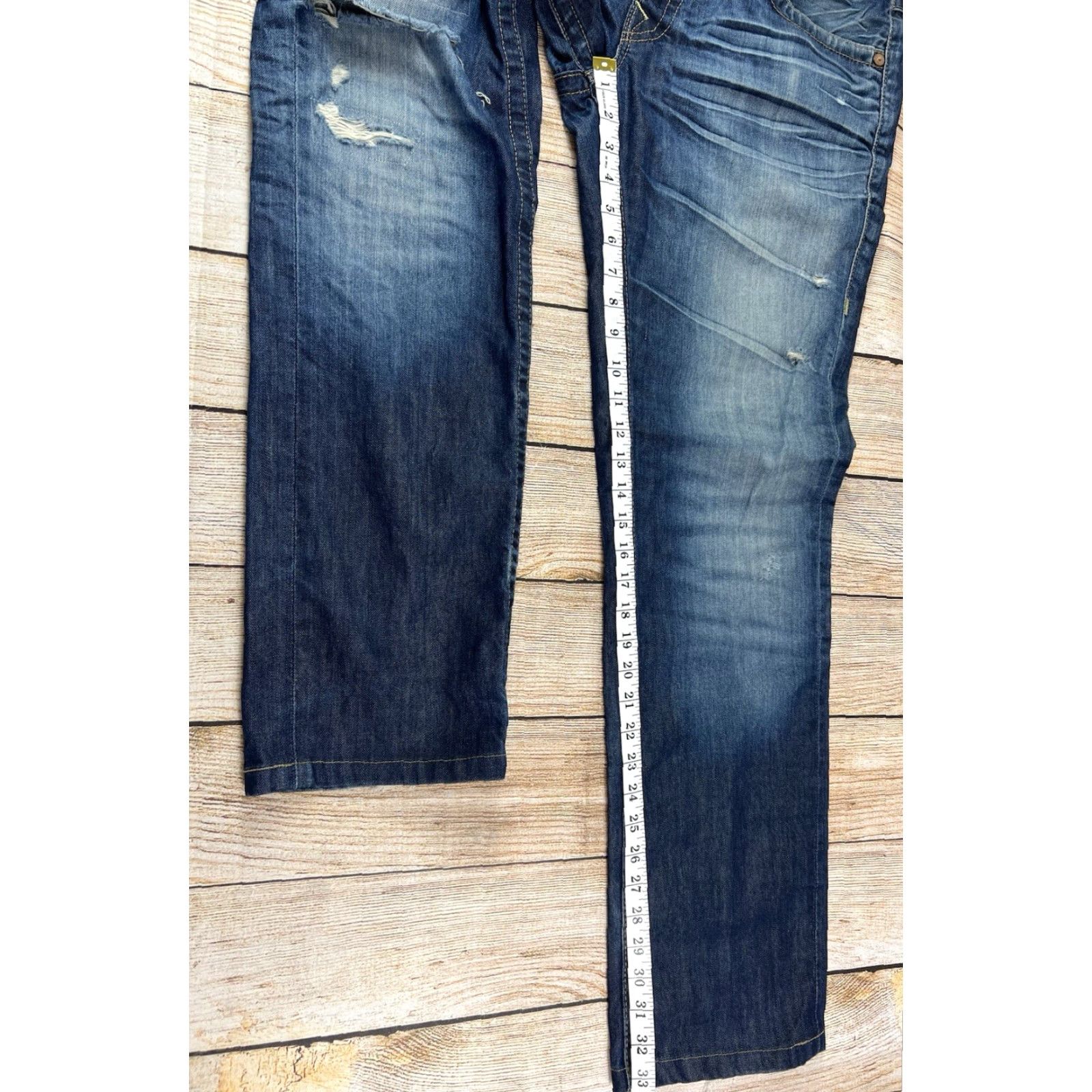 True Religion VINTAGE True Religion Jeans Mens Denim Blue 33 USA Straight 34 Inseam Regular Waist 33 In Made In USA Size US 33 - 7 Thumbnail