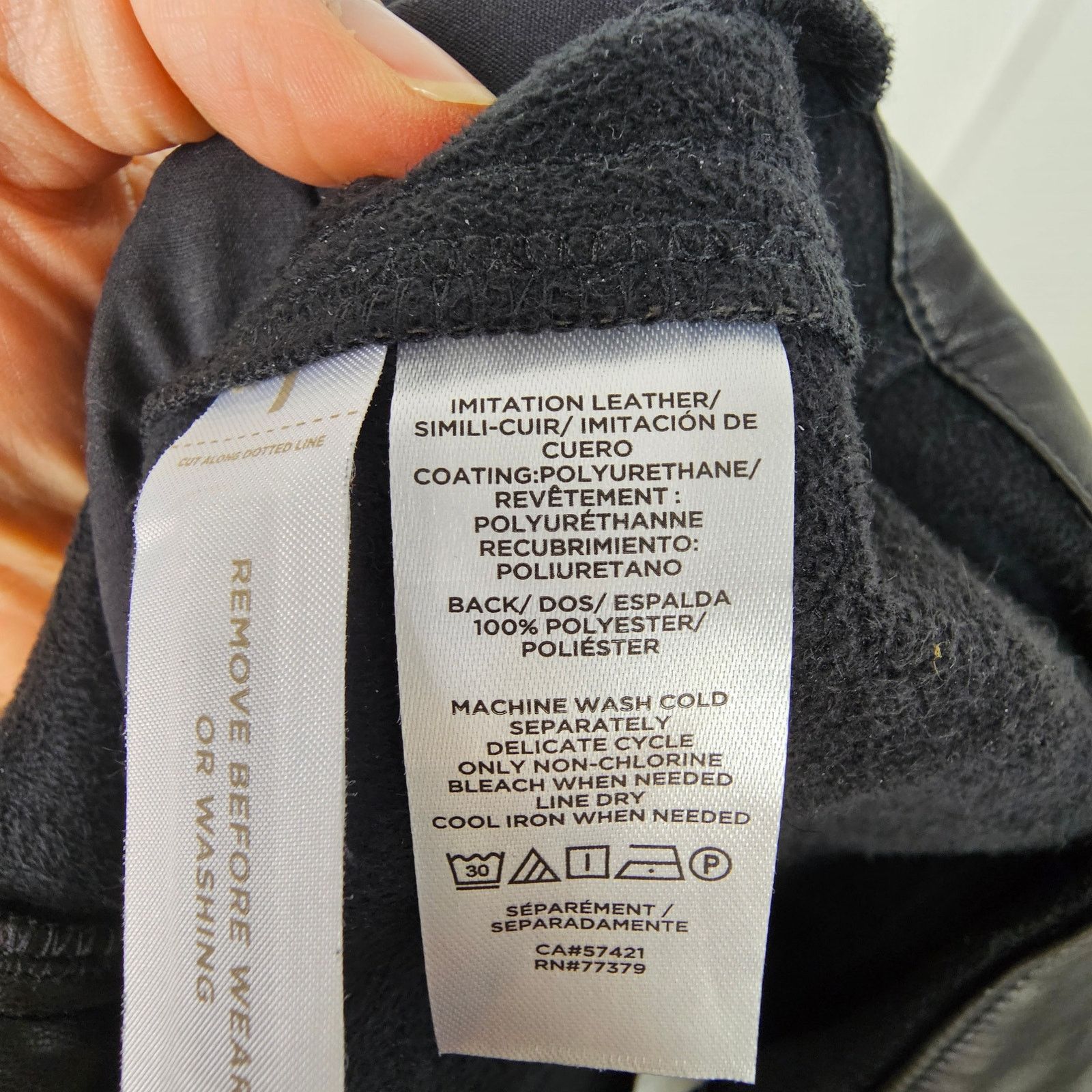 Ann Taylor Ann Taylor Womens Black Faux Leather High Waist Pants Sz 10 Size 32" / US 10 / IT 46 - 9 Thumbnail