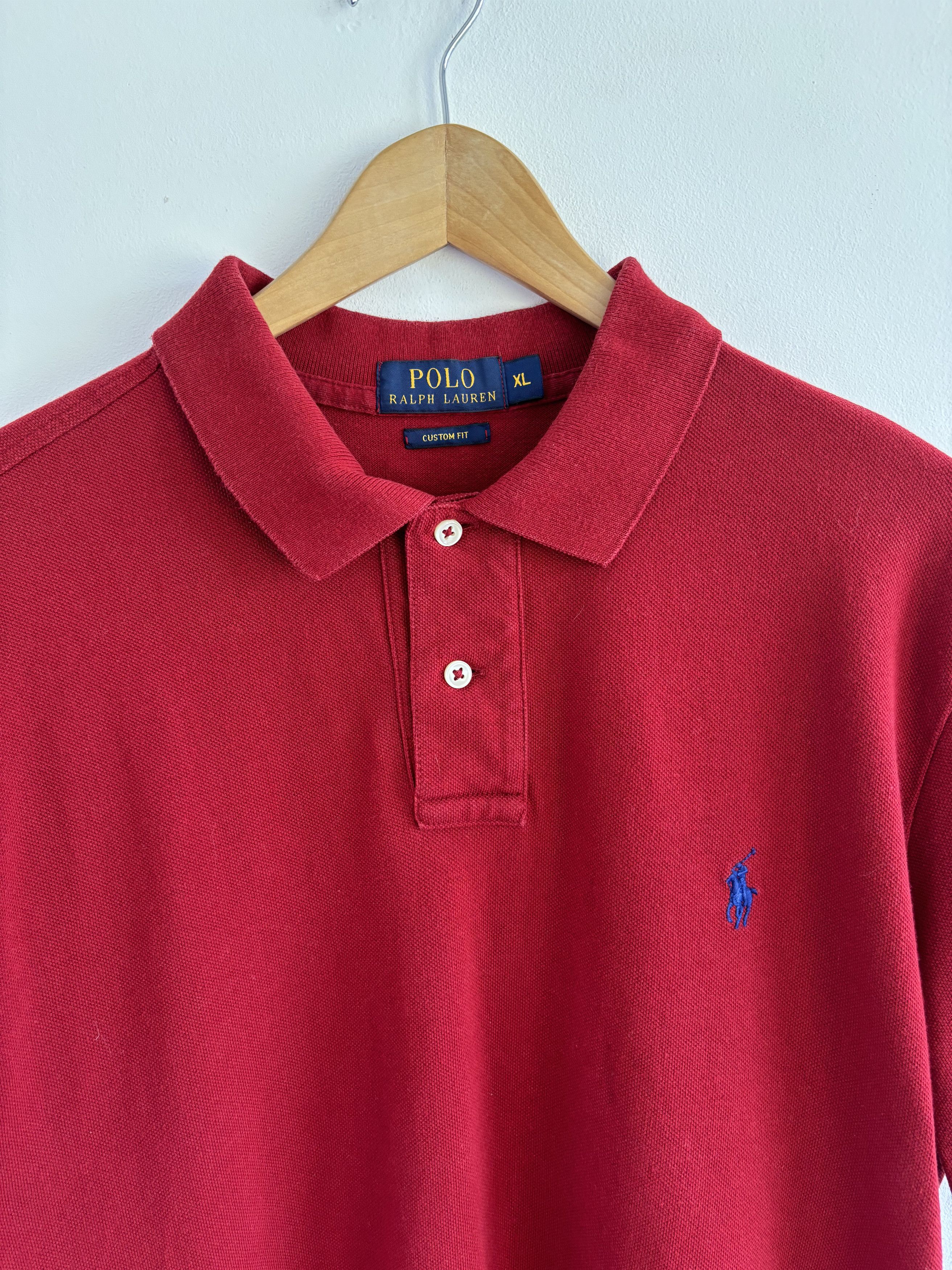 Polo Ralph Lauren × Ralph Lauren Vintage Polo Ralph Lauren Red Top Size US XL / EU 56 / 4 - 4 Thumbnail