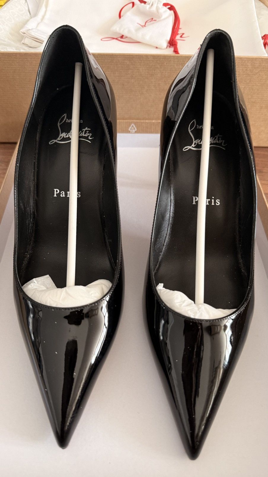 Christian Louboutin Miss Z 80 Patent Leather Pumps Size US 5.5 / IT 35.5 - 5 Thumbnail