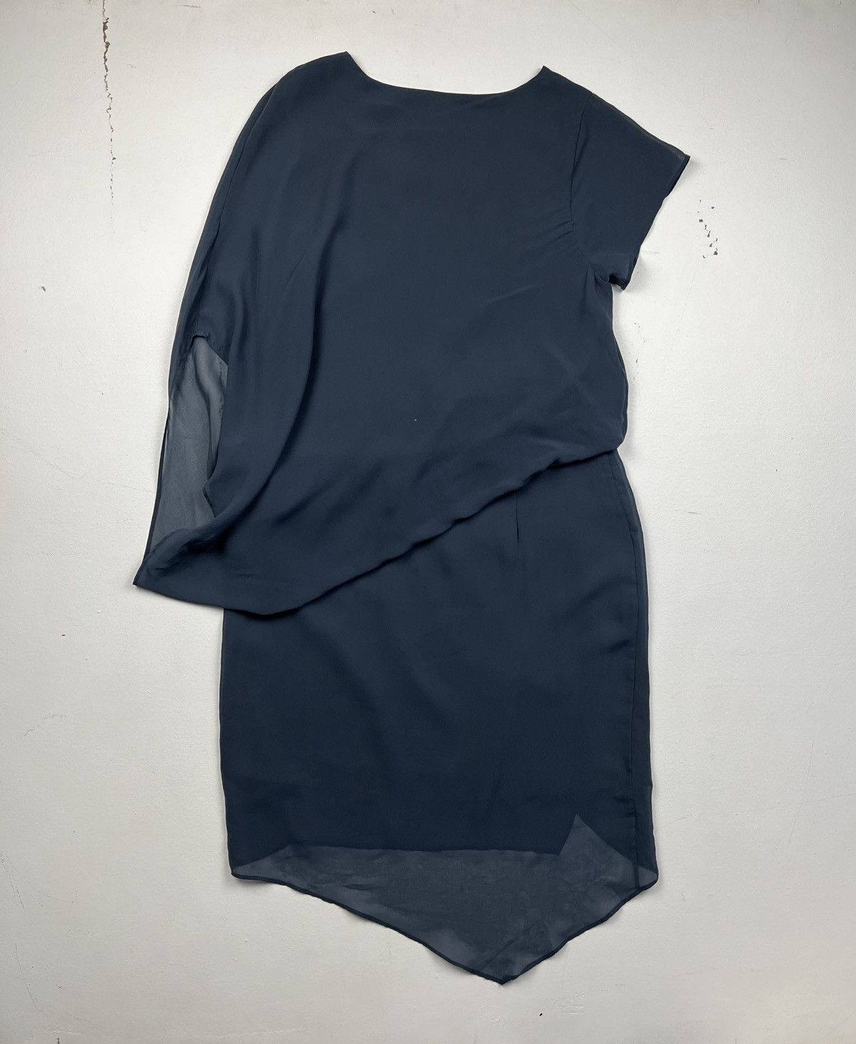 Helmut Lang Helmut Lang Asymmetric Drape Layer Dress Size L / US 10 / IT 46 - 8 Thumbnail