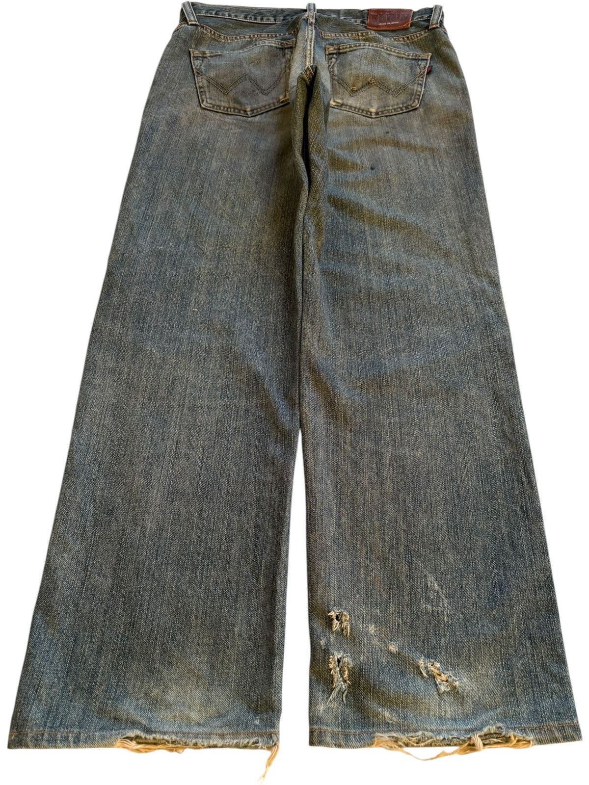 Edwin Vintage Edwin 404 Rusty Mud Wash Ripped Baggy Jeans Size US 34 / EU 50 - 2 Thumbnail