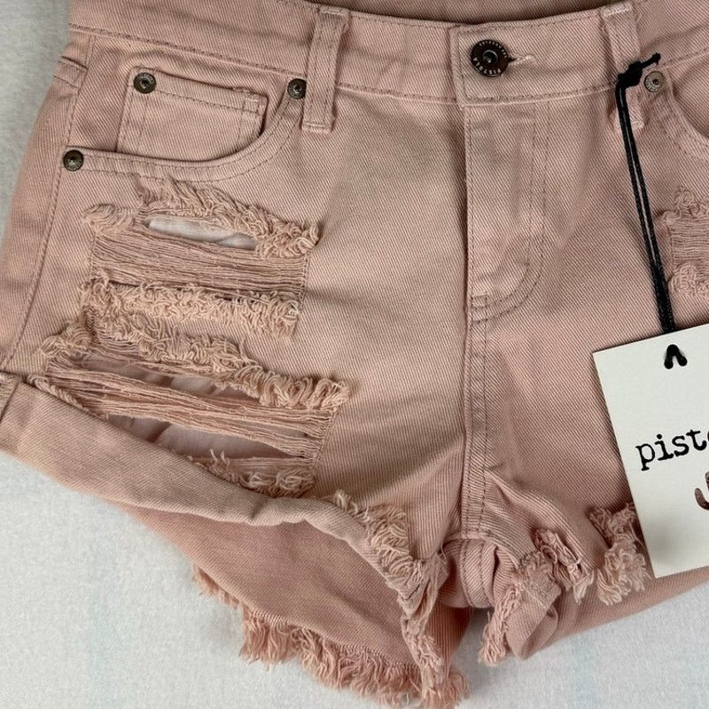 Pistola Pistola Distressed Jean Shorts - Rose Quartz Pink size 25 Size 25" / US 0 / IT 36 - 2 Thumbnail