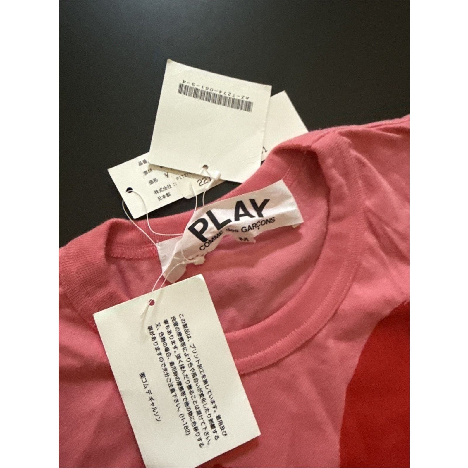 Comme des Garcons Comme Des Garcons CDG Play Red Heart Tee Pink Authentic Med Size US M / EU 48-50 / 2 - 3 Thumbnail