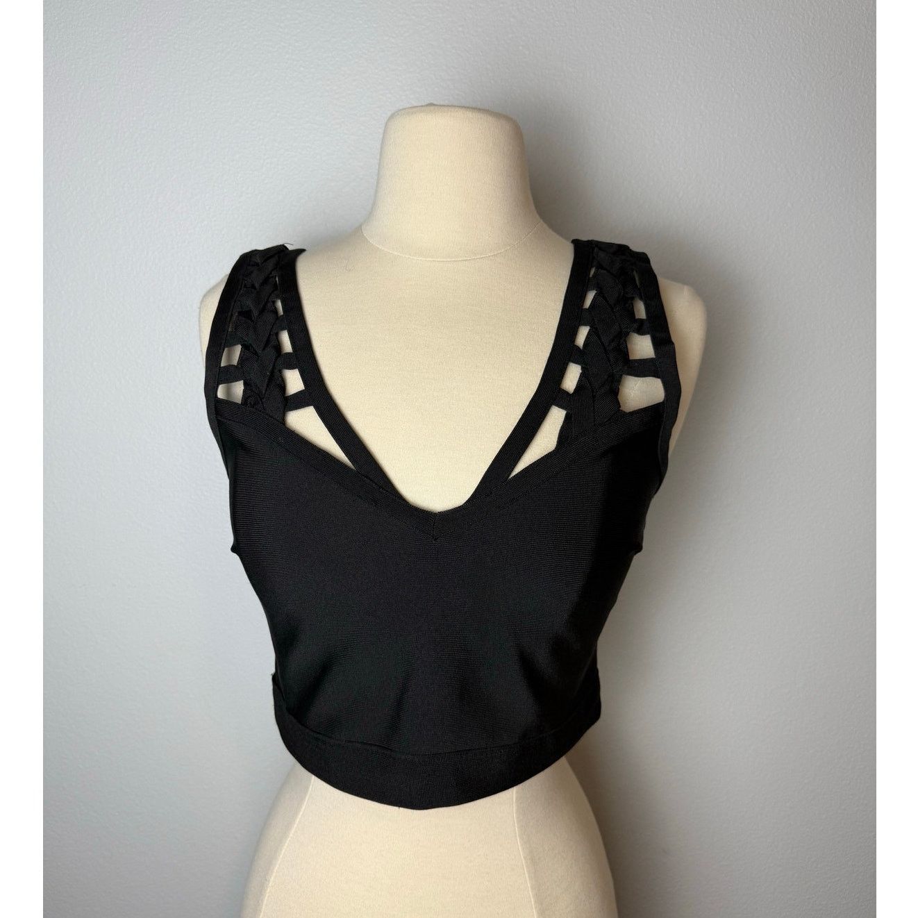 WOW Couture WOW Couture World of Women Black Bandage Style Top, Size Med Size M / US 6-8 / IT 42-44 - 1 Thumbnail