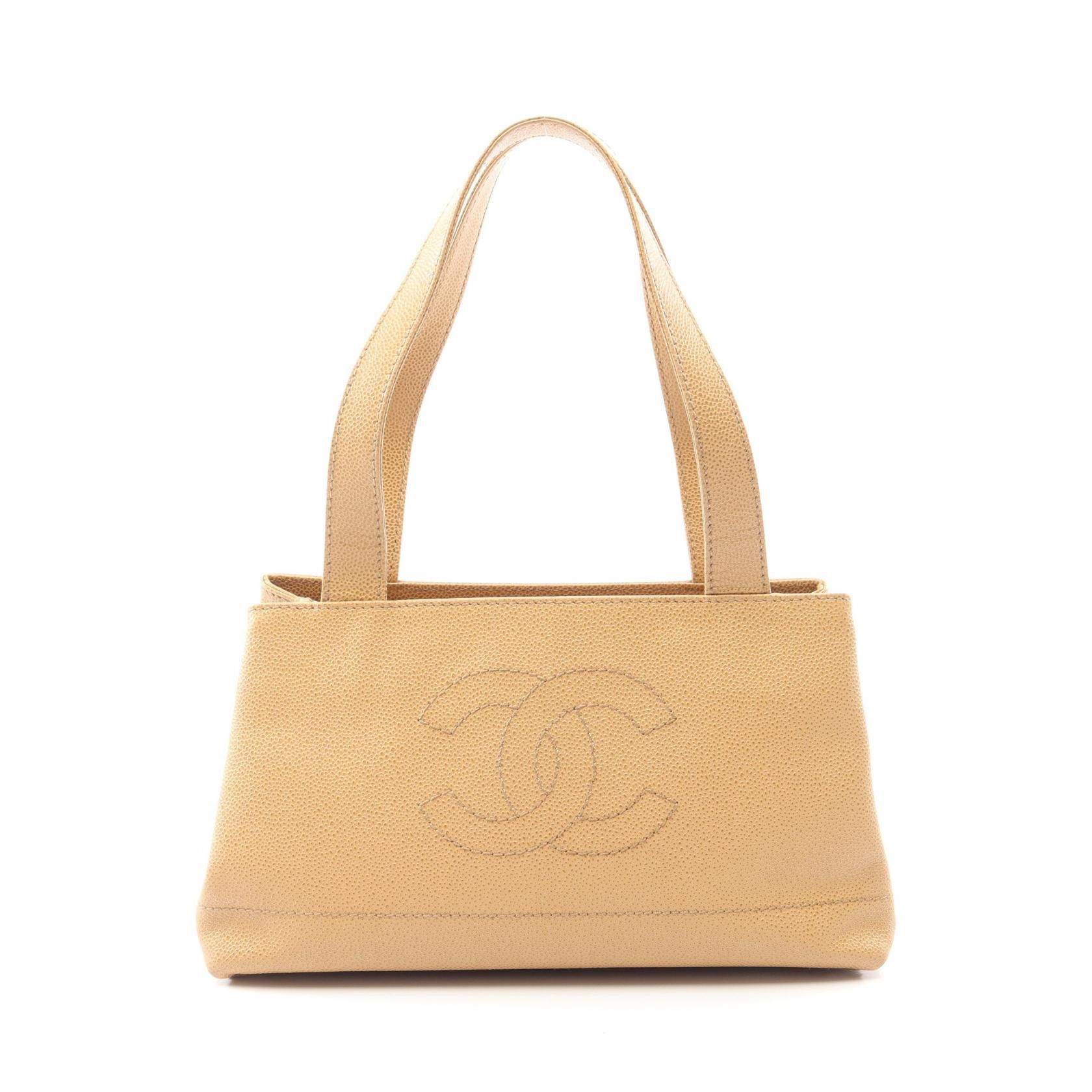 Chanel Chanel CHANEL Coco Mark Grained Calf Tote Bag Leather Tote Bag DUTY FREE for USA Size ONE SIZE - 1 Thumbnail