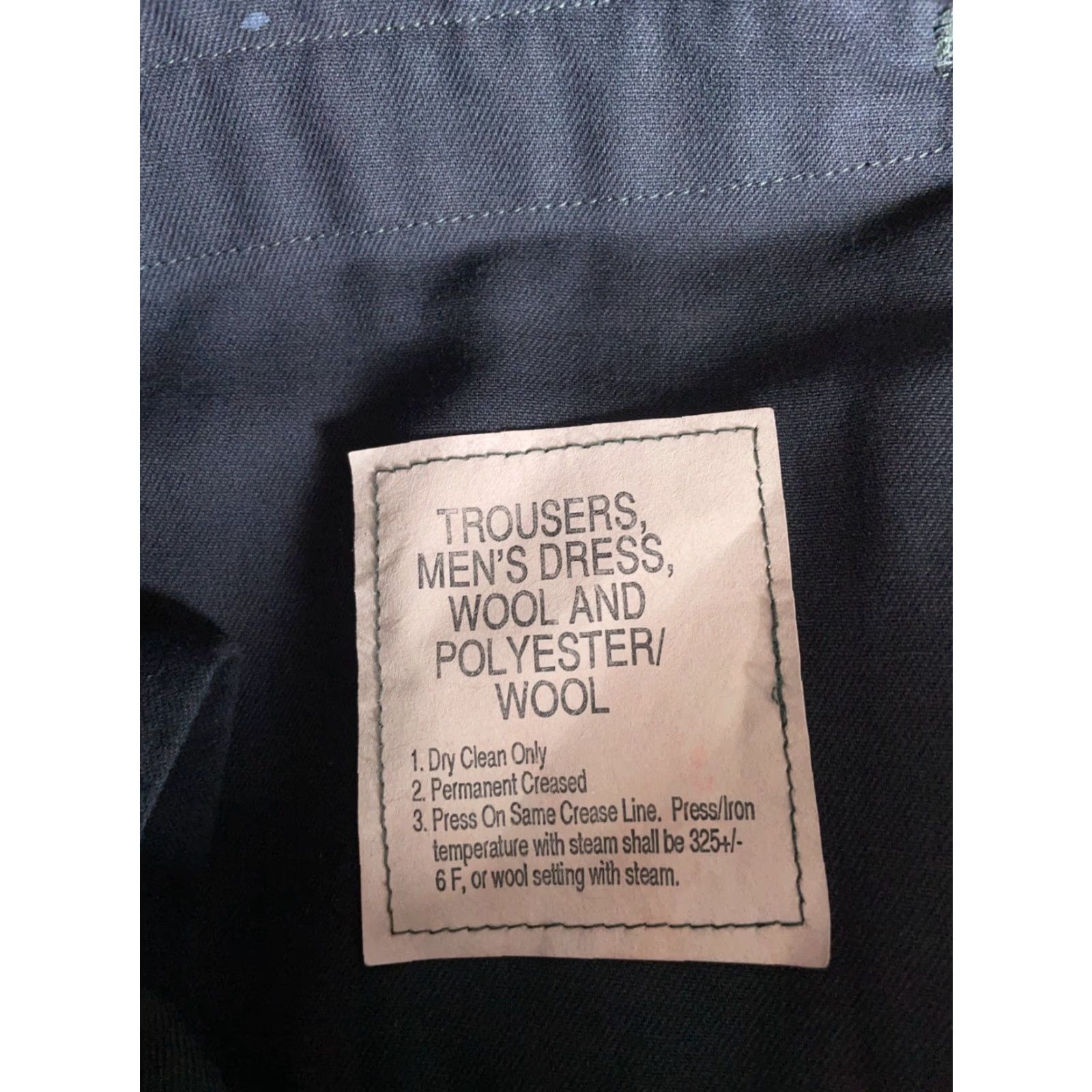 Vintage DSCP Men Pants 32 x 32 Wool Blend Dark Green 90s Serge Vintage 33XL Tag 90s DSCP Size US 32 / EU 48 - 4 Thumbnail