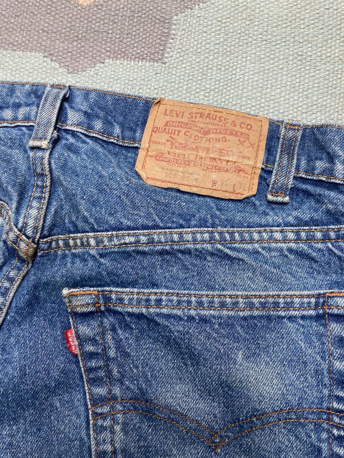 Levi's × Vintage Vtg 80s Levi’s 505 0216 jeans USA dark faded straight 33x31 Size US 33 - 4 Thumbnail