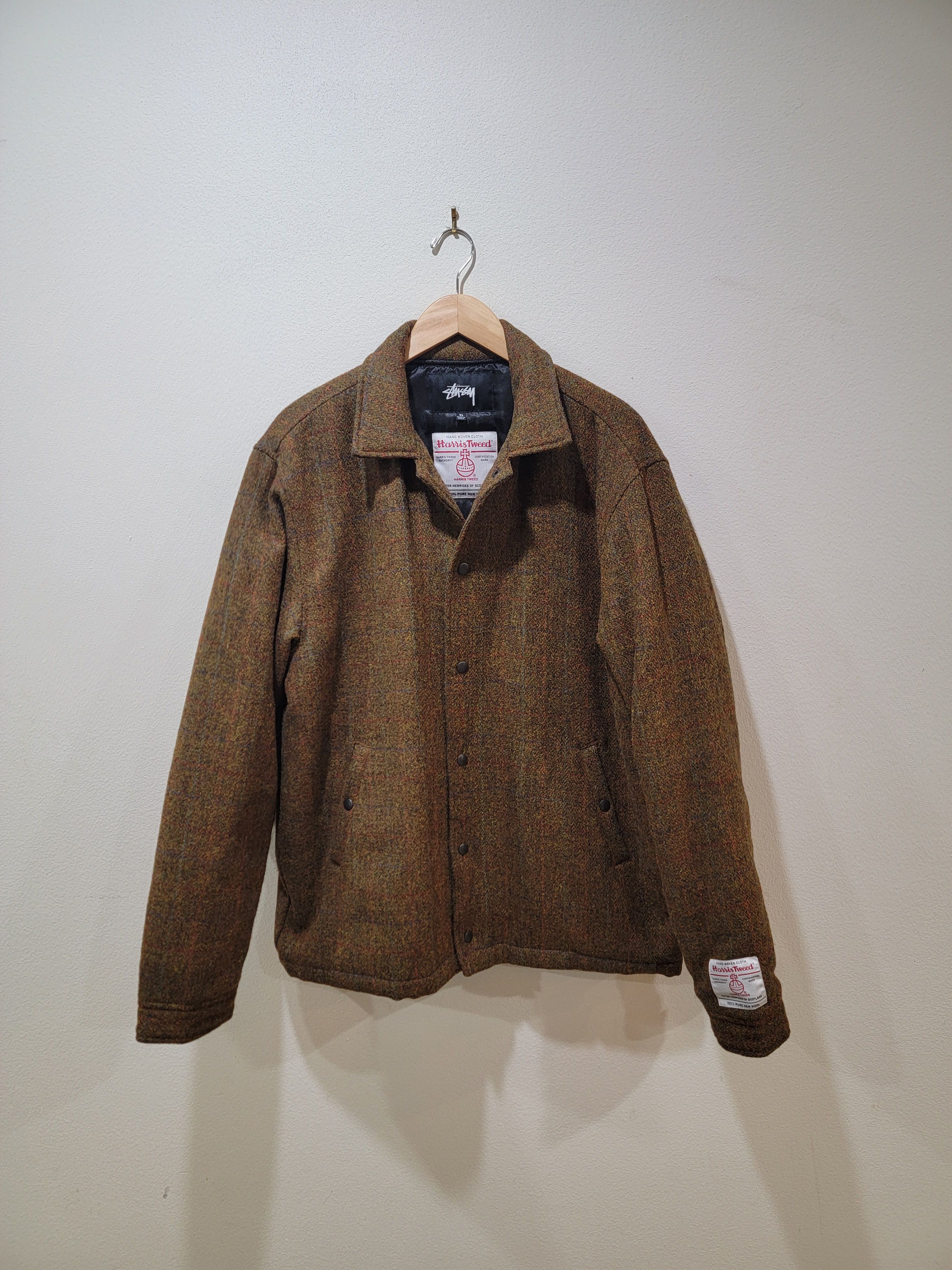 stussy×harris tweed Coach Jacket＆Pants Harris Tweed × Stussy Rare STUSSY X HARRIS TWEED COACHES