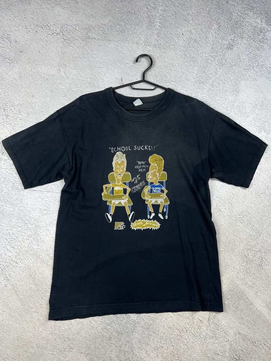 Cartoon Network × Mtv × Vintage 1993 Beavis and Butthead Vintage Shirt school sucks Size US M / EU 48-50 / 2 - 1 Thumbnail