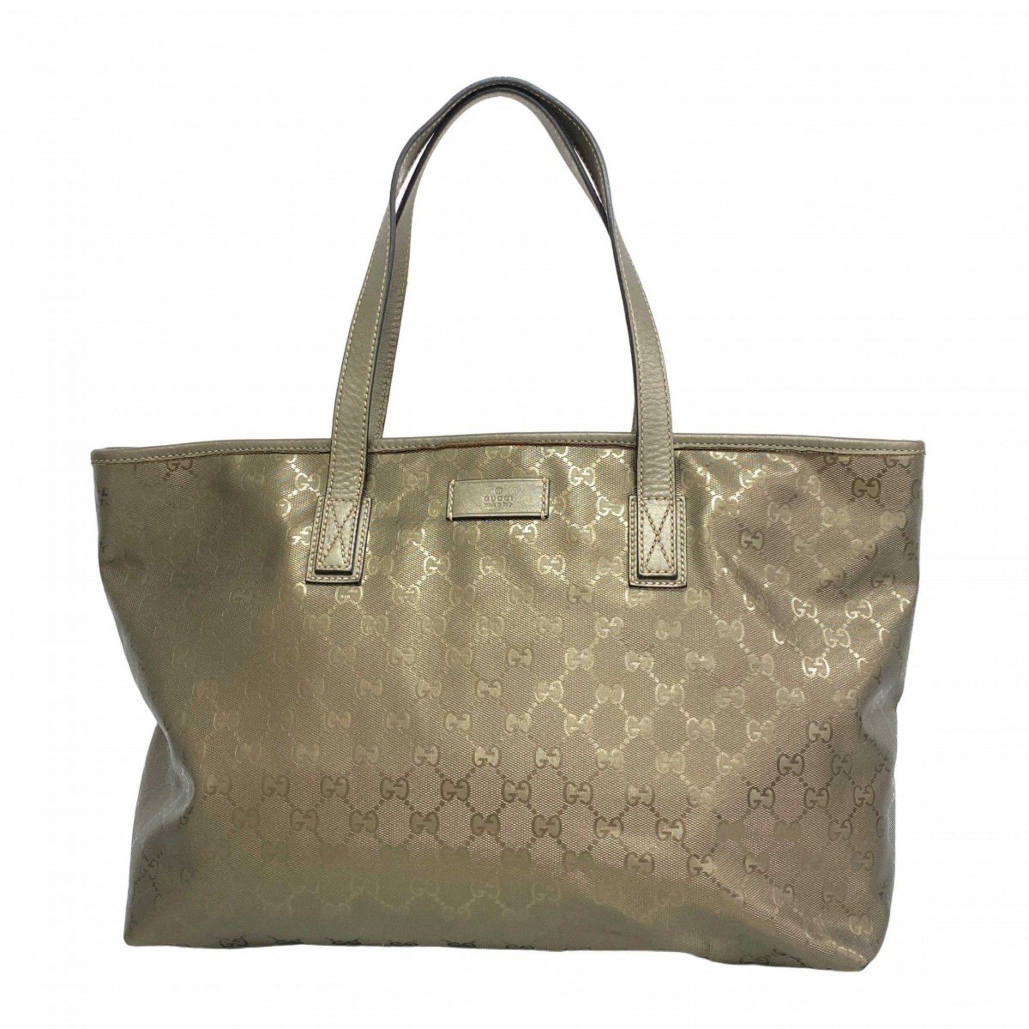 Gucci Tote Bag GG Imprime 211137 Khaki Women's in Beige