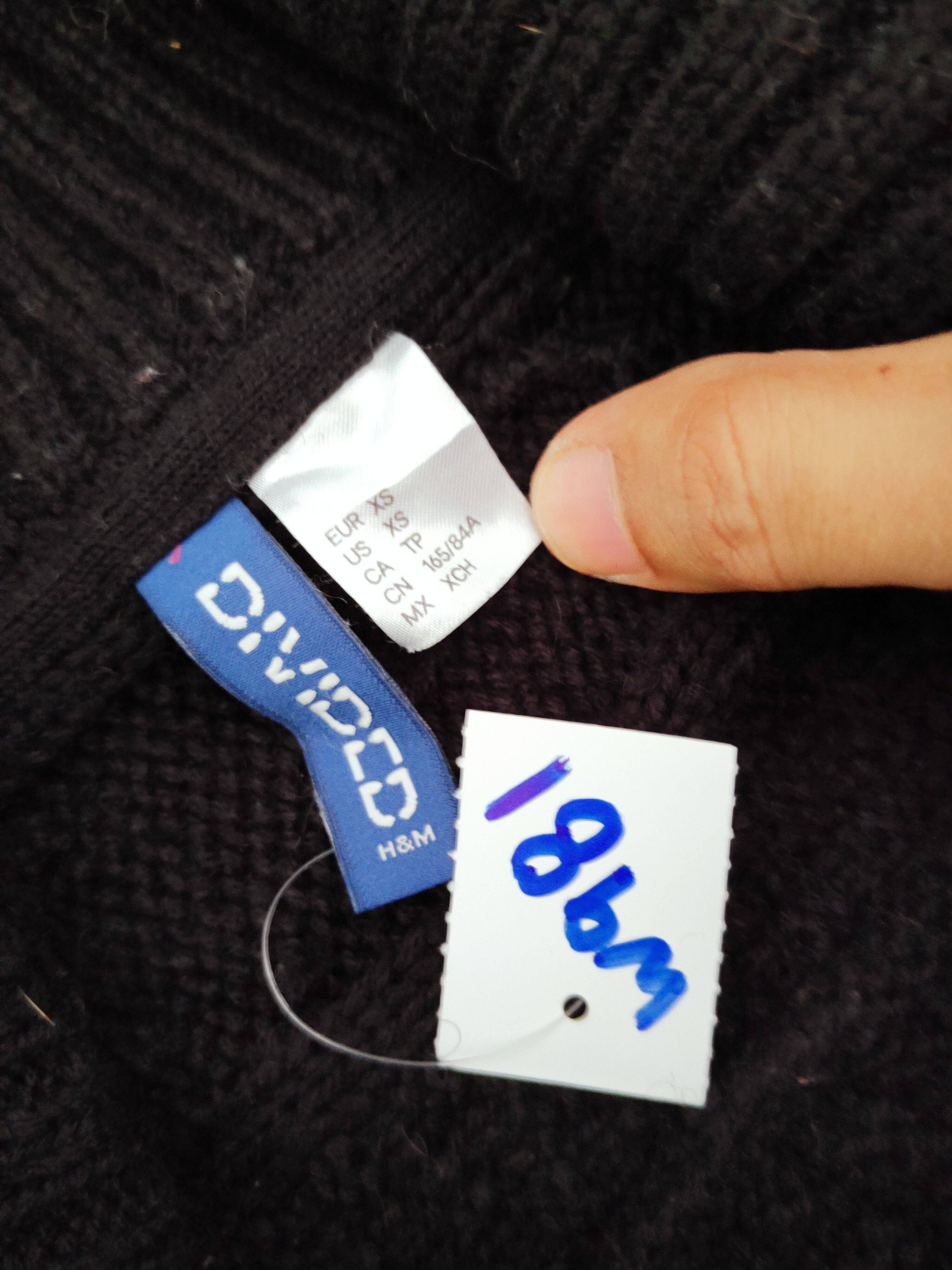 Homespun Knitwear × Vintage Divided H&M Black Knitwear Cardigan #W981 Size XS / US 0-2 / IT 36-38 - 11 Thumbnail
