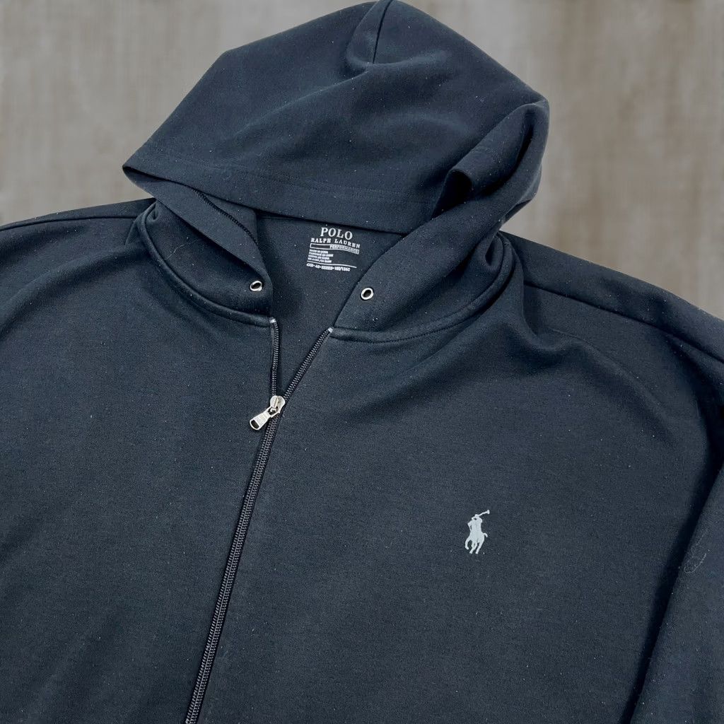 Polo Ralph Lauren Polo Ralph Lauren Performance Hoodie Men 4XB Black Full Zip Jacket DAMAGED* Size US XXL / EU 58 / 5 - 1 Thumbnail