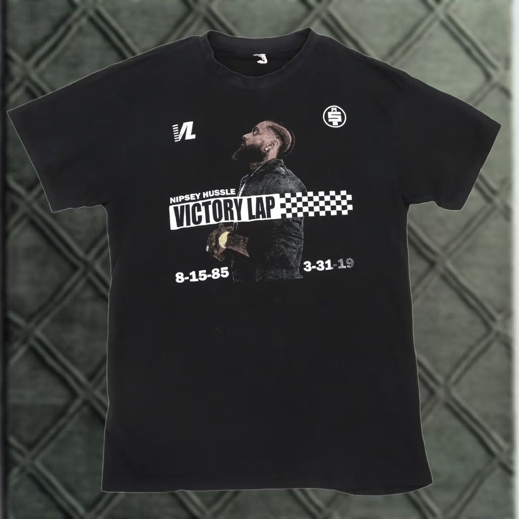 Vintage VINTAGE Nipsey Hussle RIP ONE OF A KIND T-Shirt Adult Victory Lap Sz Large 2 side Print Size US L / EU 52-54 / 3 - 1 Thumbnail