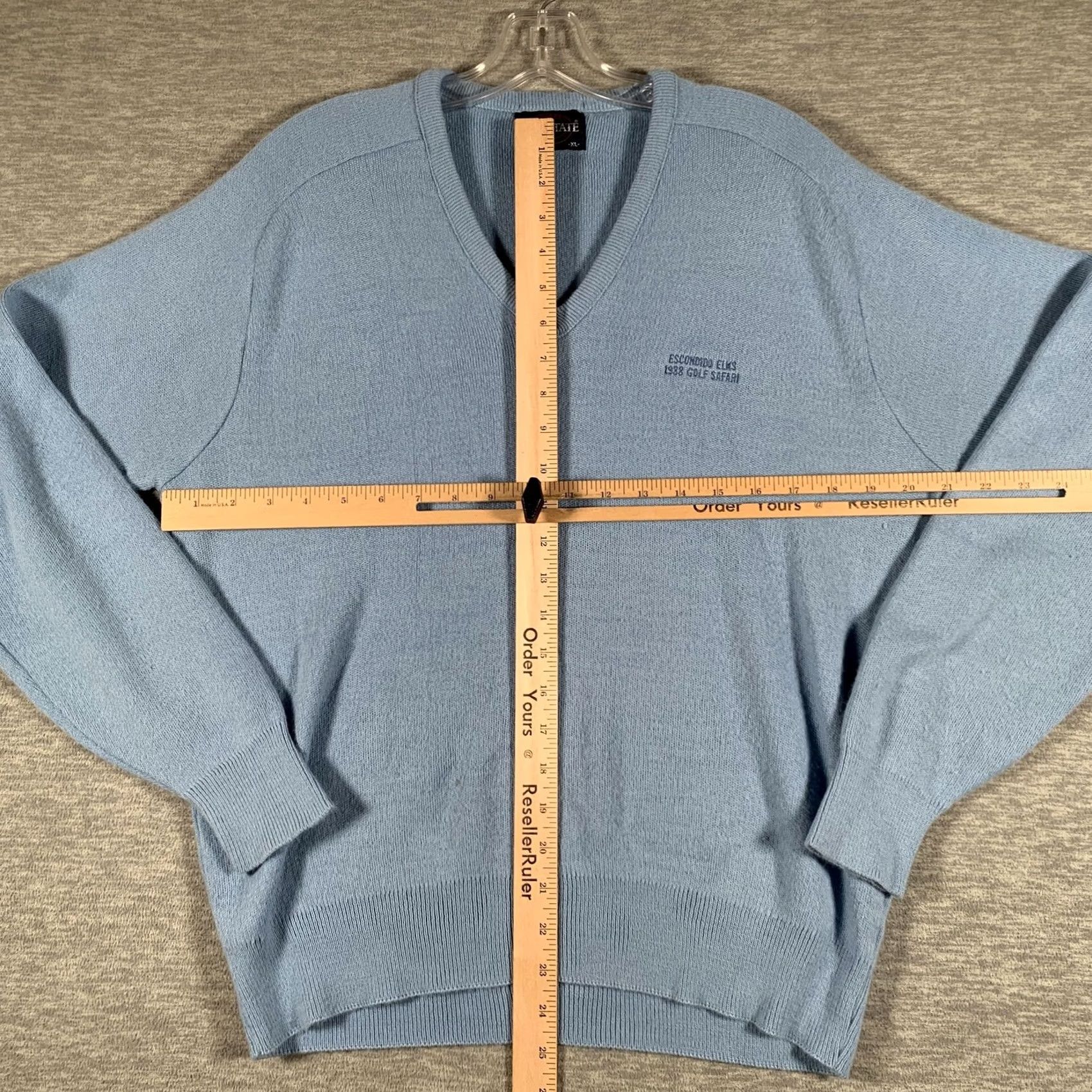 Vintage VINTAGE Pine State Escondido Elks Golf Sweater Mens XL Blue V-Neck 80s Size US XL / EU 56 / 4 - 7 Thumbnail