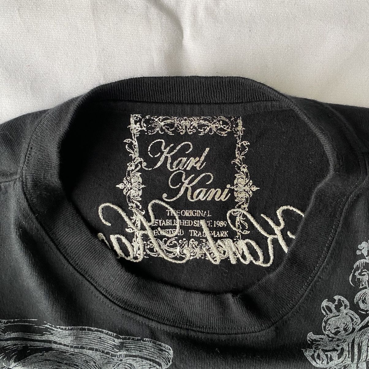 Japanese Brand × Karl Kani Karl Kani Black Gothic Cross Typography 1989 Designs Tees Size US L / EU 52-54 / 3 - 9 Thumbnail