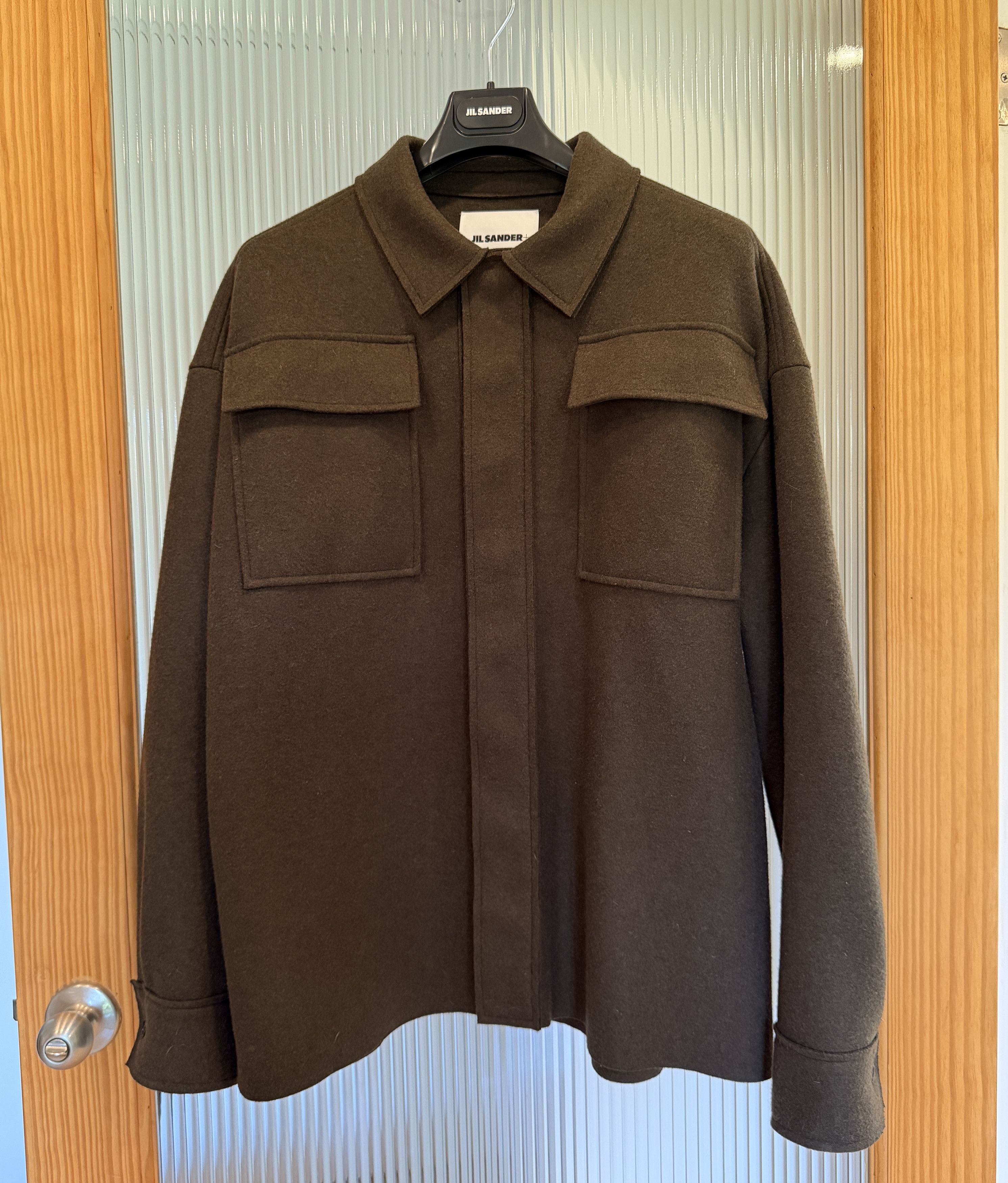 Jil Sander Pickle Double Face Compact Wool Shirt Size US S / EU 44-46 / 1 - 1 Thumbnail