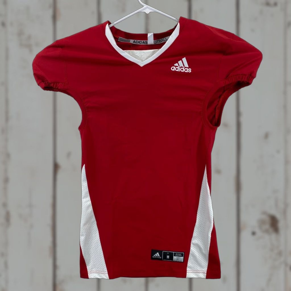 Adidas adidas Logo Football Red White Practice Jersey Mens Medium NWT Size US M / EU 48-50 / 2 - 1 Thumbnail
