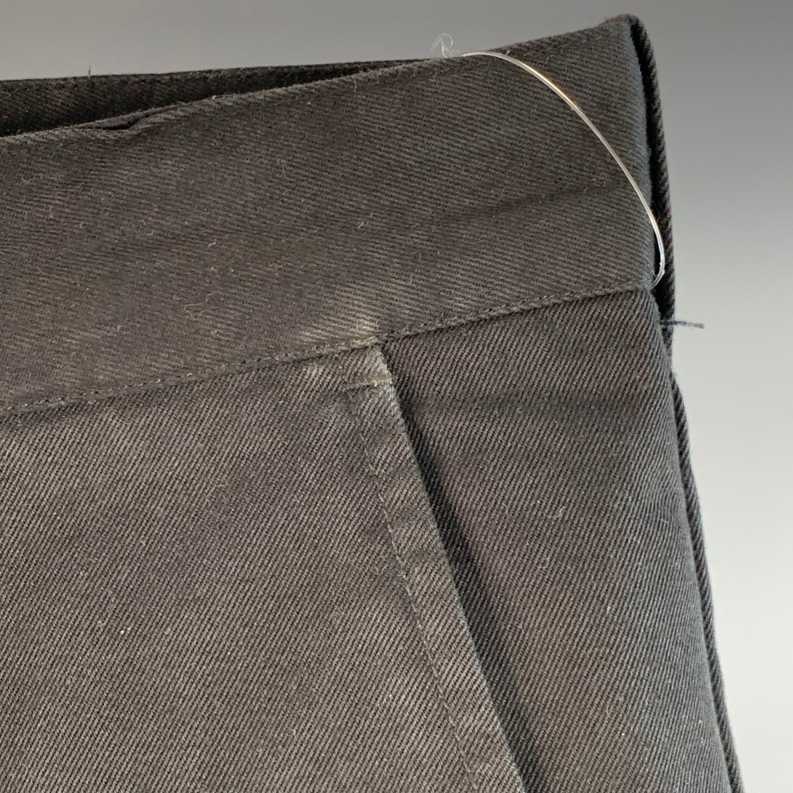 Saturdays NYC Size 32 Black Cotton Twill Tapered Zip Fly Casual Pants Size US 32 / EU 48 - 4 Thumbnail