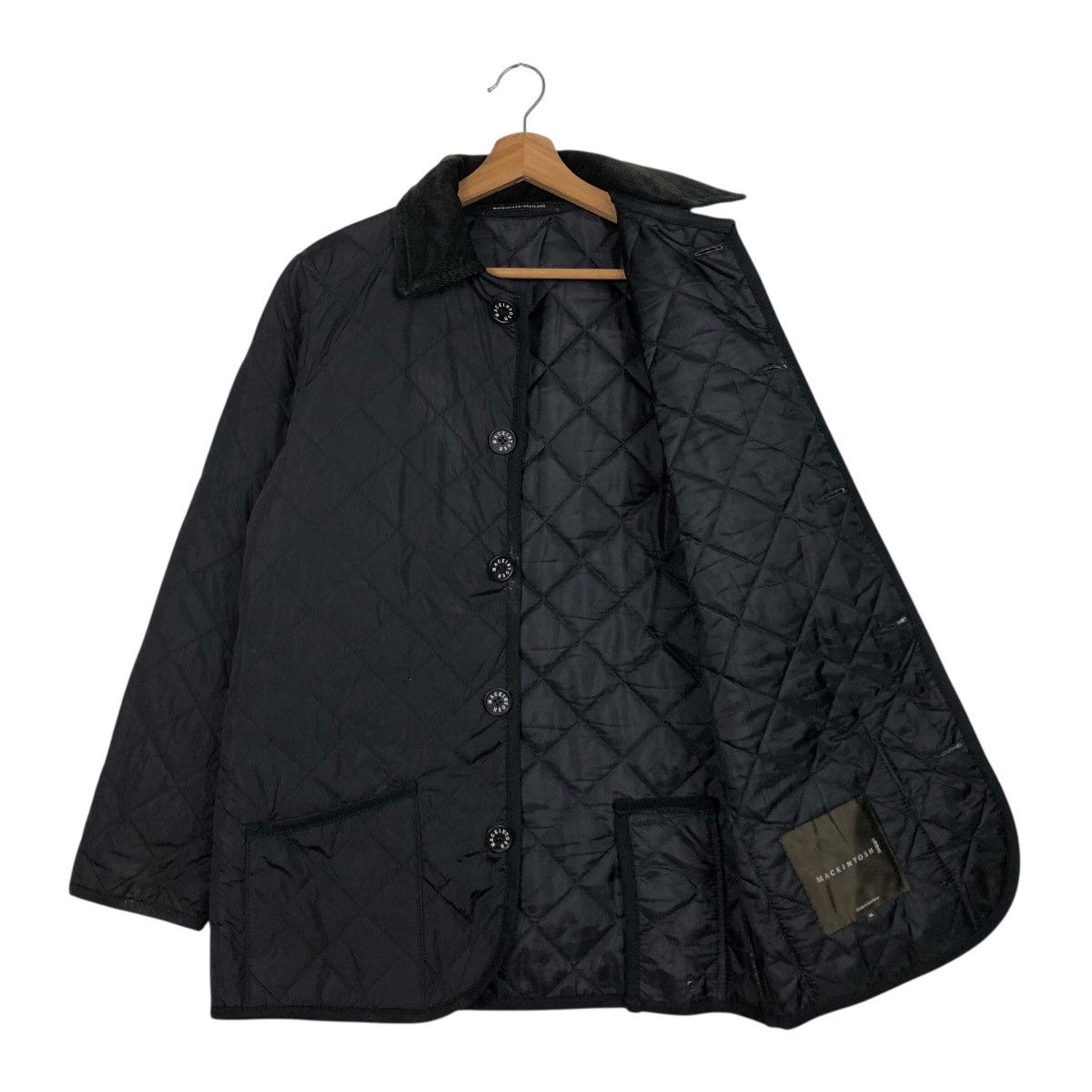 Mackintosh 📌Vintage Button Jacket Quilted Mackintosh Rich Black Size US M / EU 48-50 / 2 - 13 Thumbnail