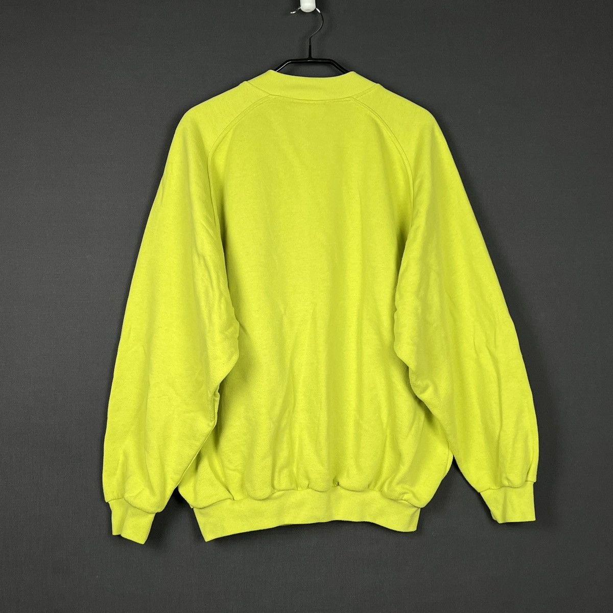 Adidas RARE Vintage Adidas Trefoil Spellout Sweatshirt Lime L Size US L / EU 52-54 / 3 - 2 Thumbnail