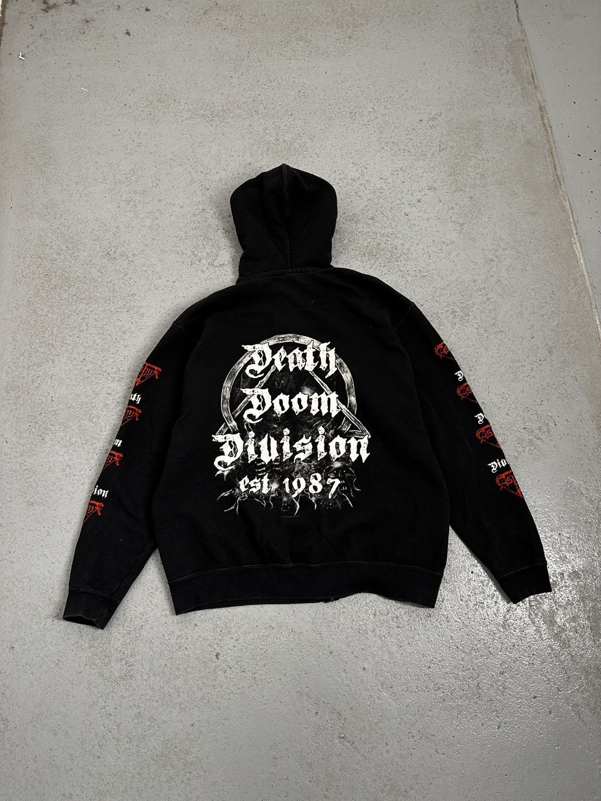 Band Tees Asphyx Death Doom Divison Rock Zip Hoodie Size US XL / EU 56 / 4 - 2 Thumbnail