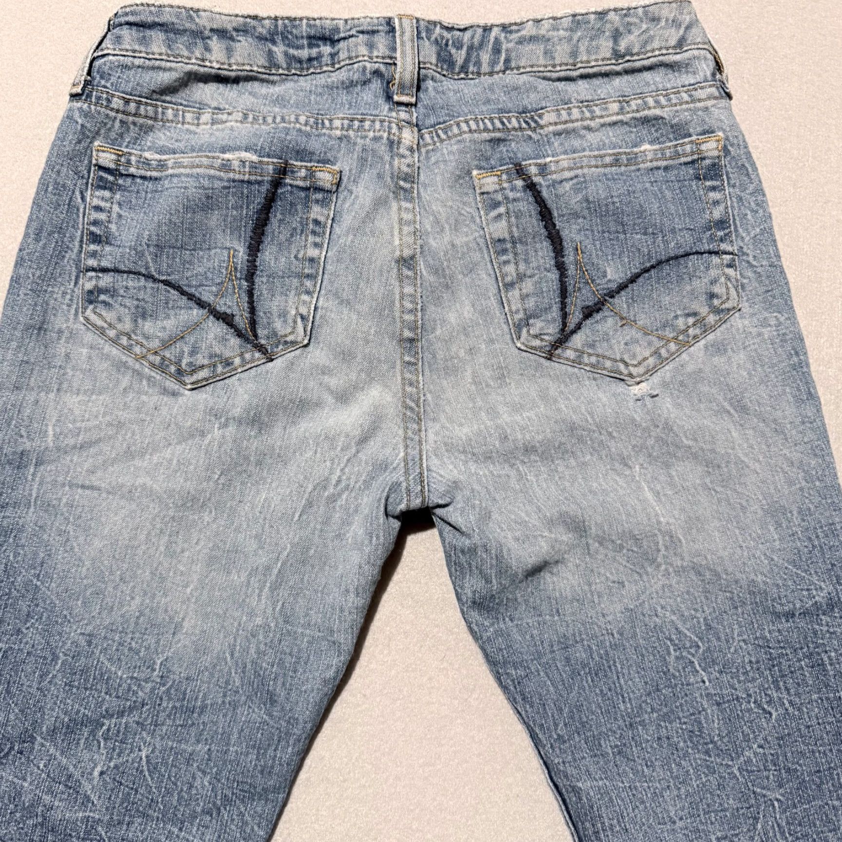 Vintage VINTAGE Arizona Jean Co Flare Jeans Women Blue Low Rise 5 Pocket Denim Stretch 90s Y2K Womens Size 27" / US 4 / IT 40 - 4 Thumbnail